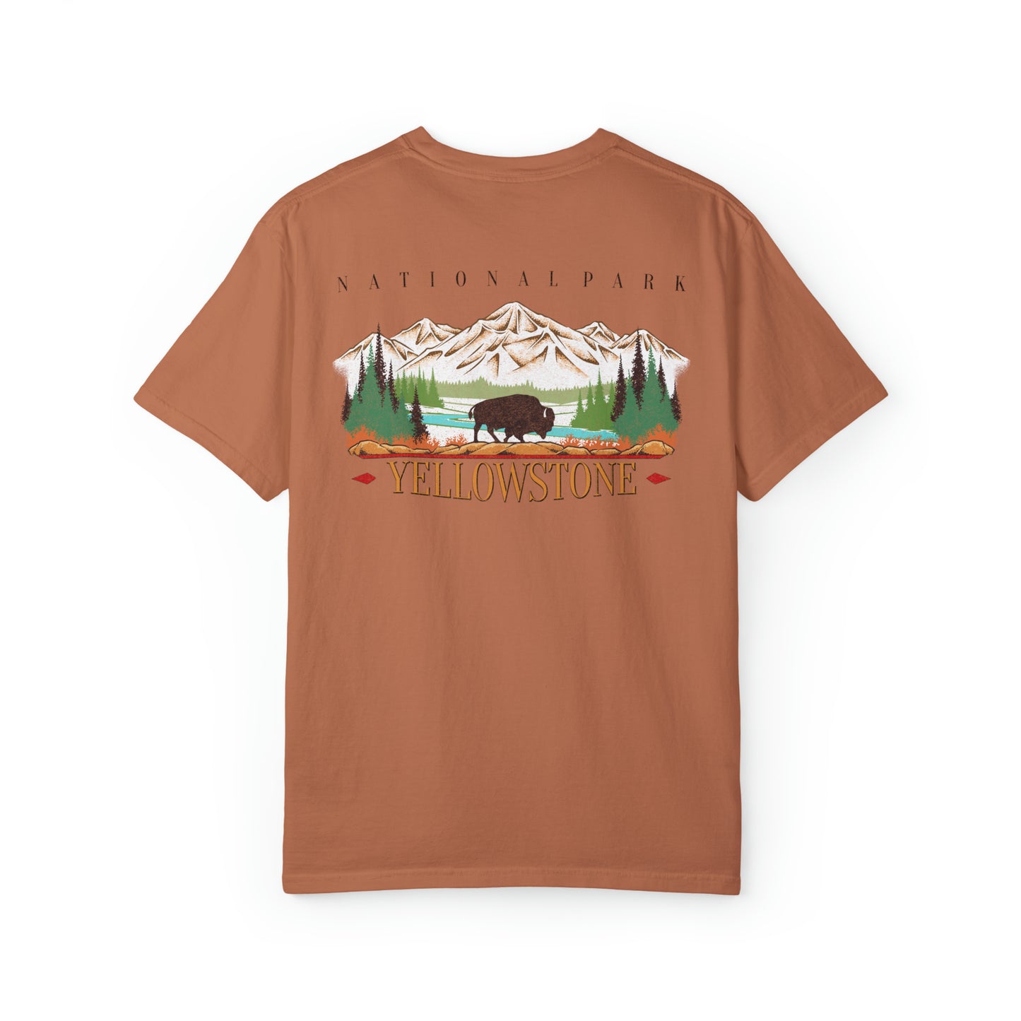 Vintage Yellowstone National Park Back Graphic Tee Shirt