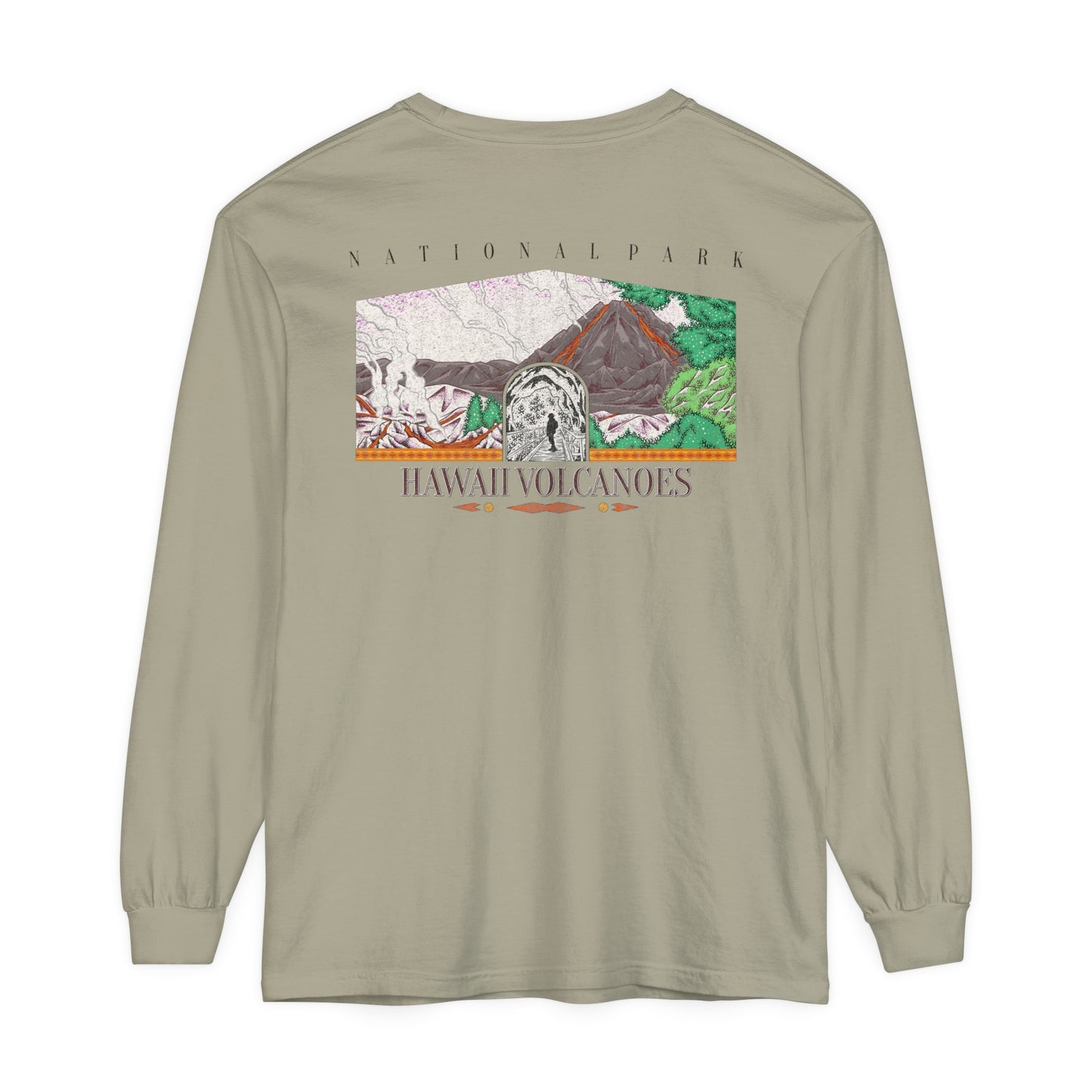 Vintage Hawaii Volcanoes National Park Long Sleeve Shirt