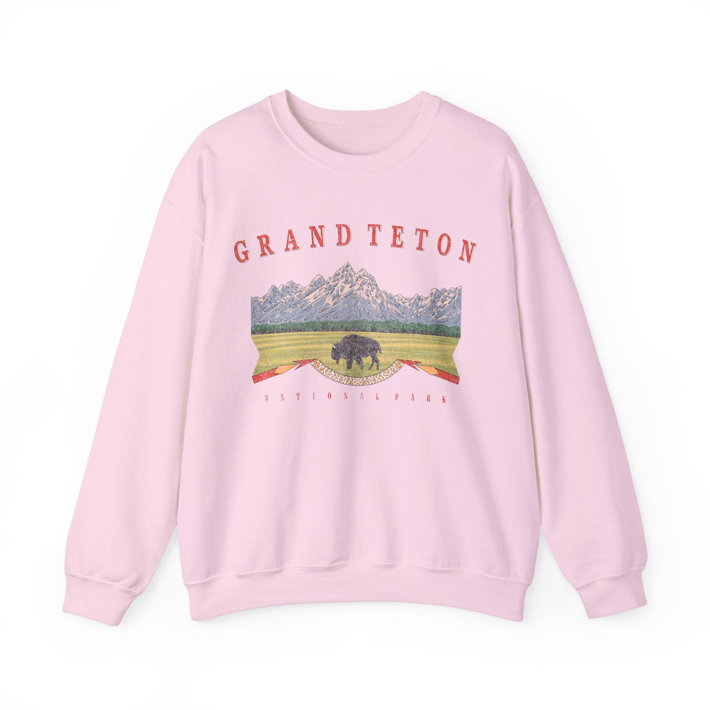 Vintage Grand Teton National Park Pullover Sweatshirt