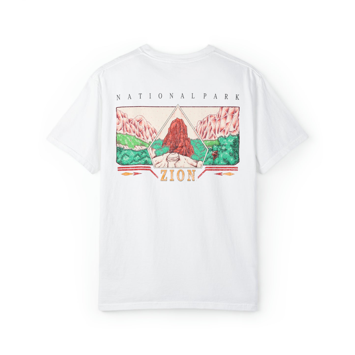 Vintage Zion National Park Back Graphic Tee Shirt