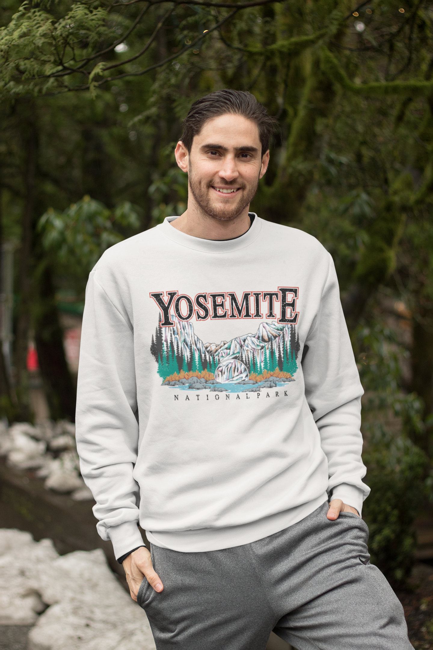Vintage Yosemite National Park Pullover Sweatshirt