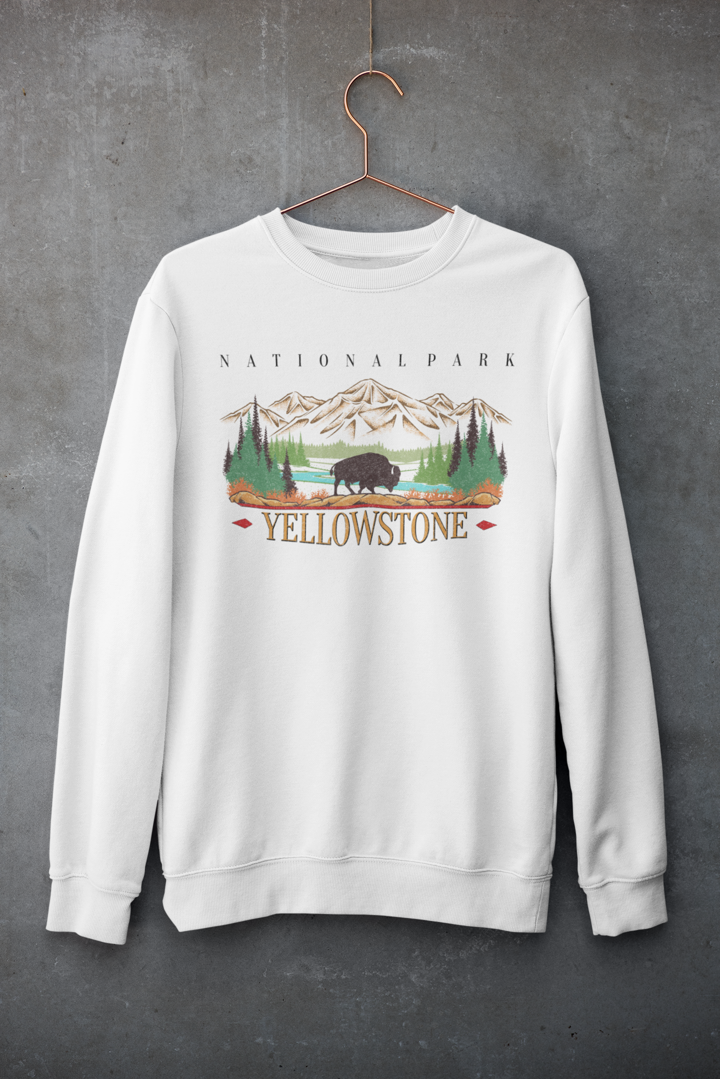Vintage Yellowstone National Park Pullover Sweatshirt