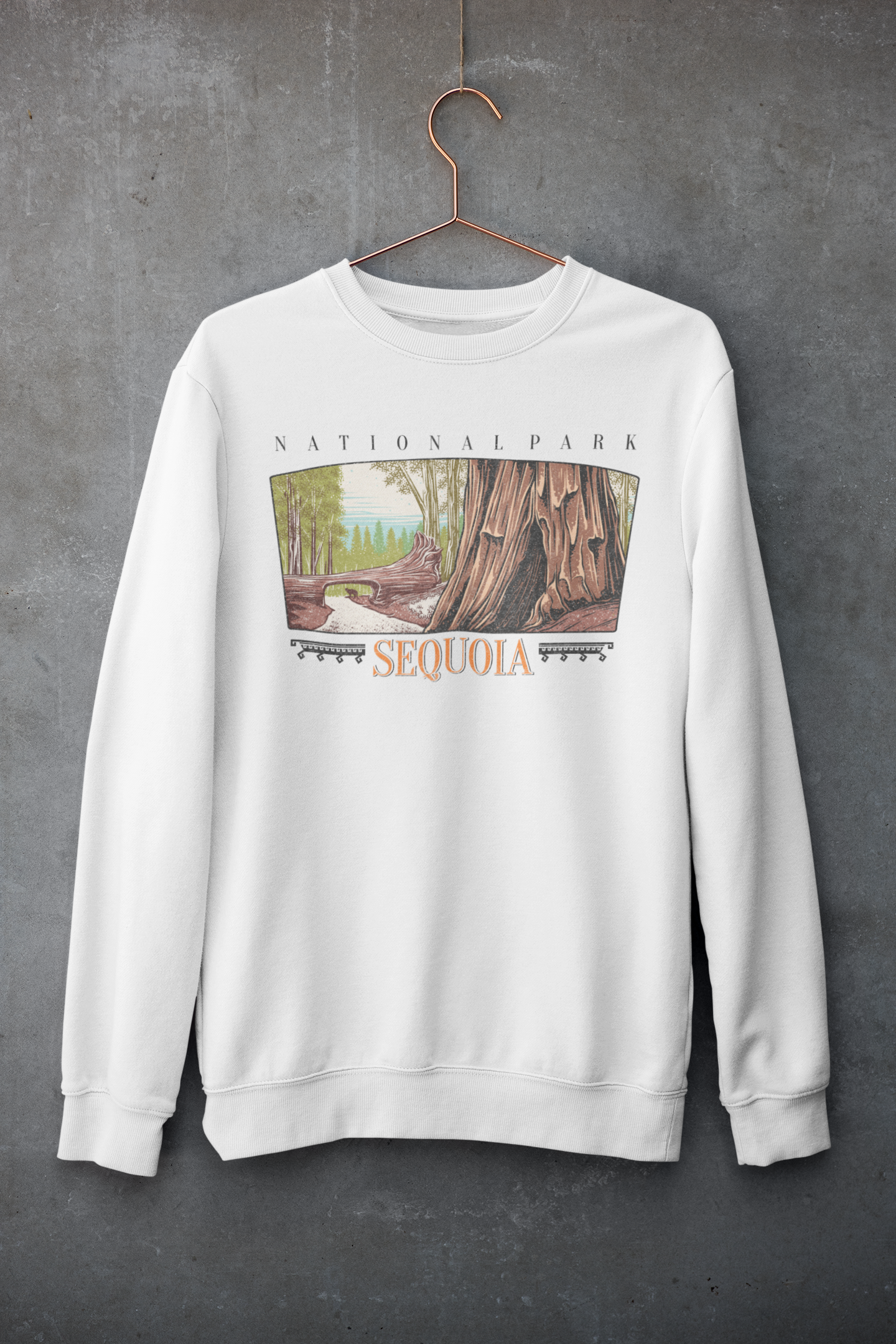 Vintage Sequoia National Park Pullover Sweatshirt