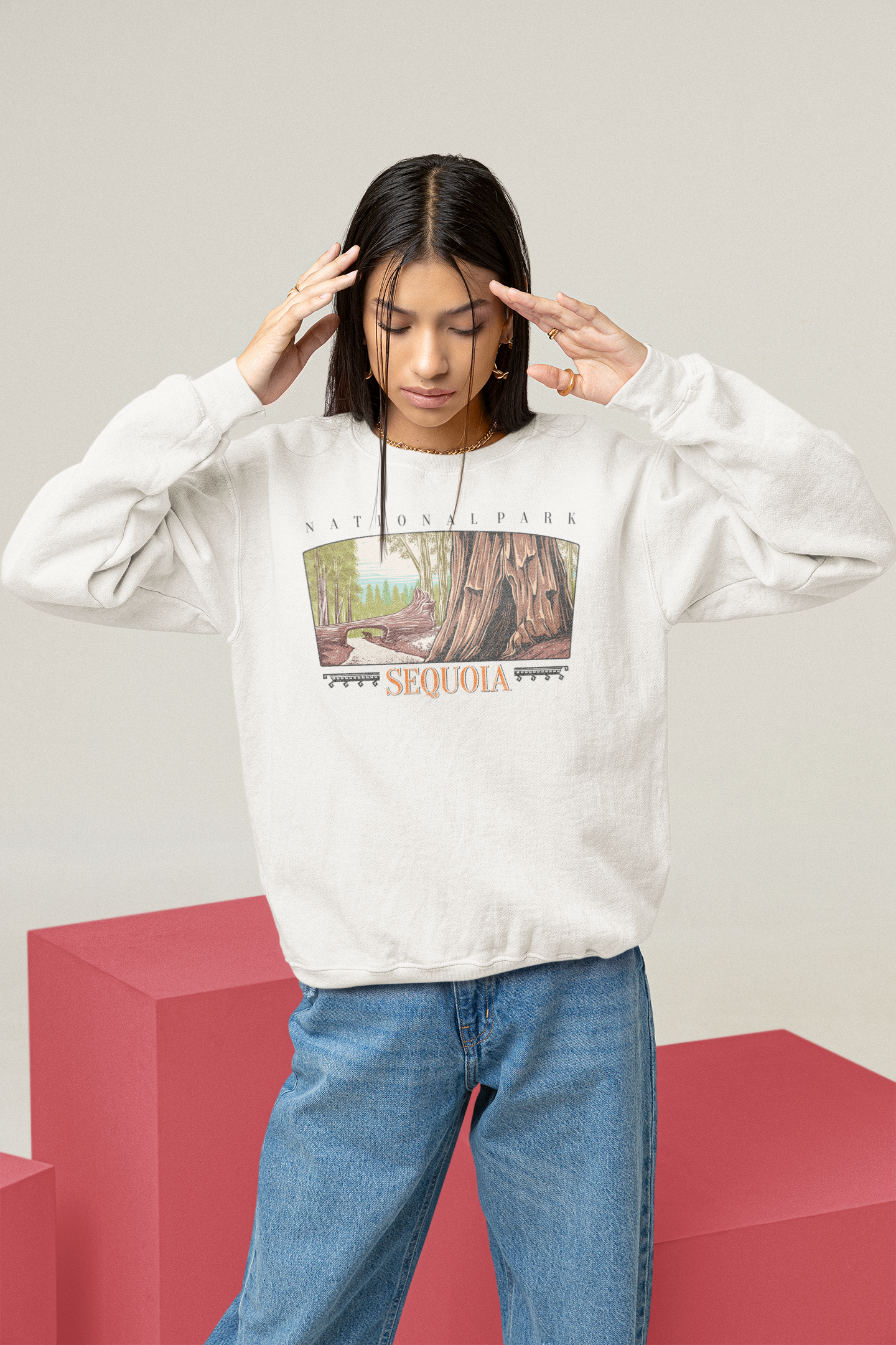 Vintage Sequoia National Park Pullover Sweatshirt
