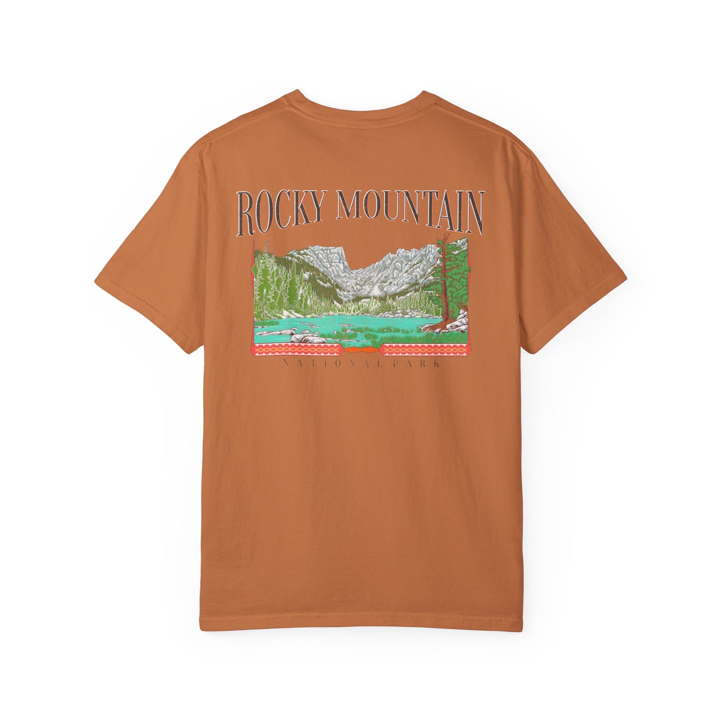 Vintage Rocky Mountain National Park Back Graphic Tee Shirt