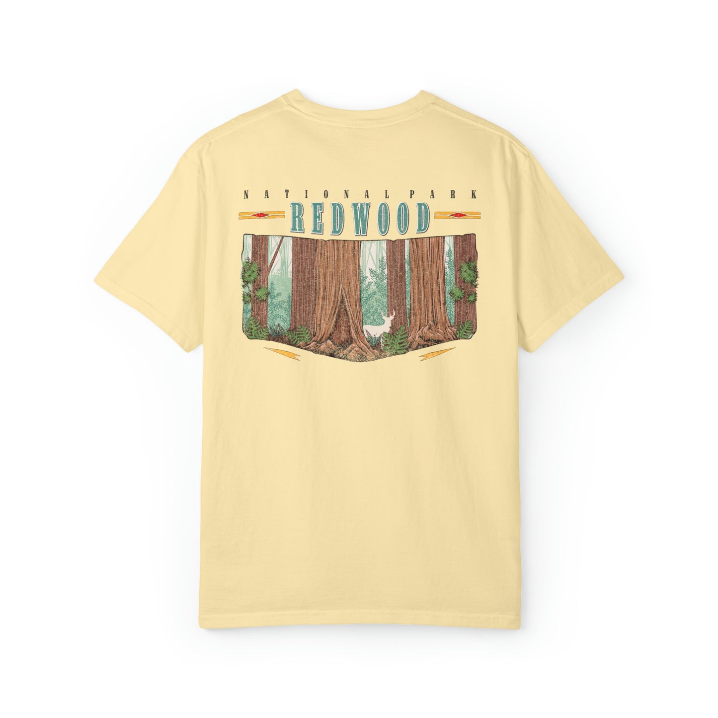 Vintage Redwood National Park Back Graphic Tee Shirt