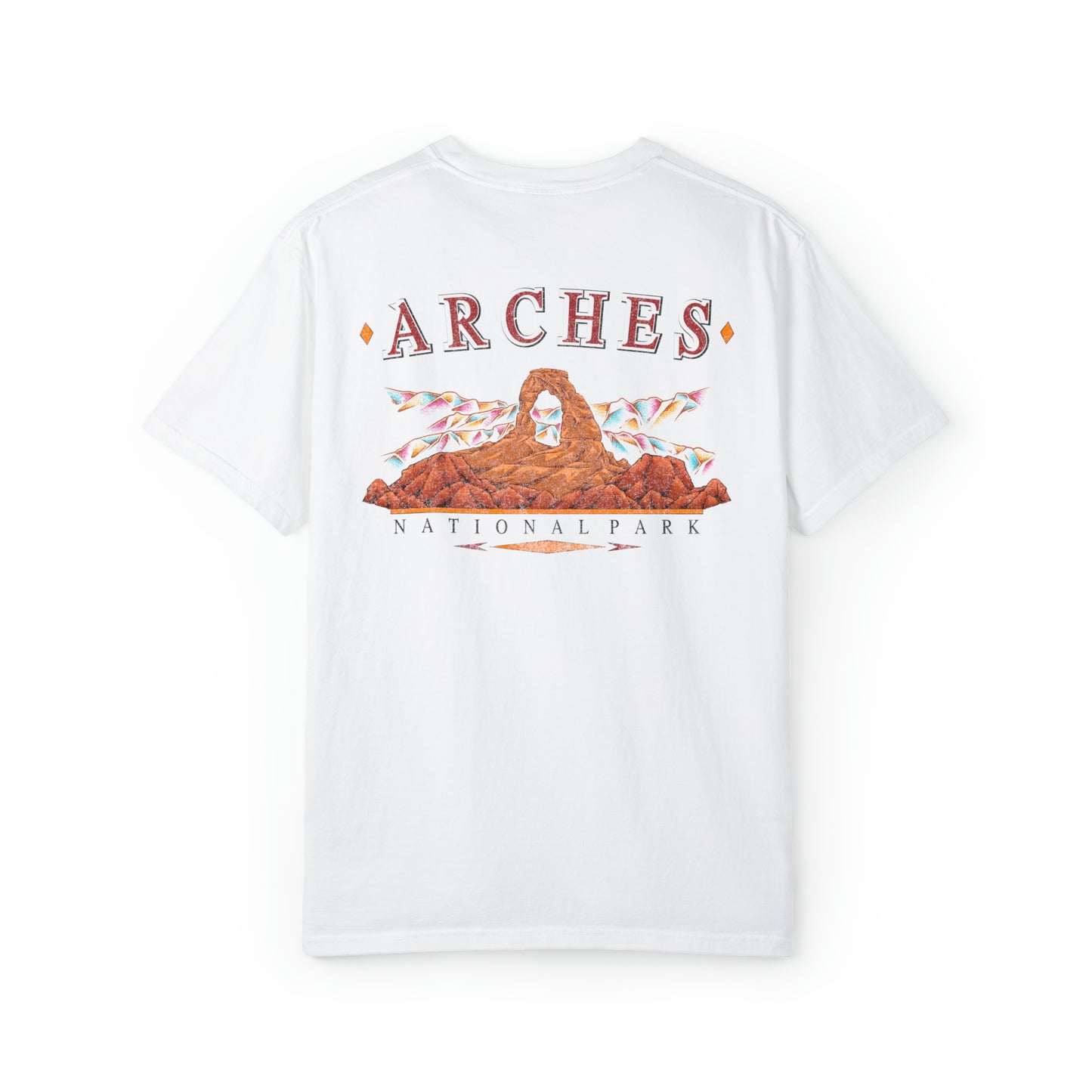 Vintage Arches National Park Back Graphic Tee Shirt