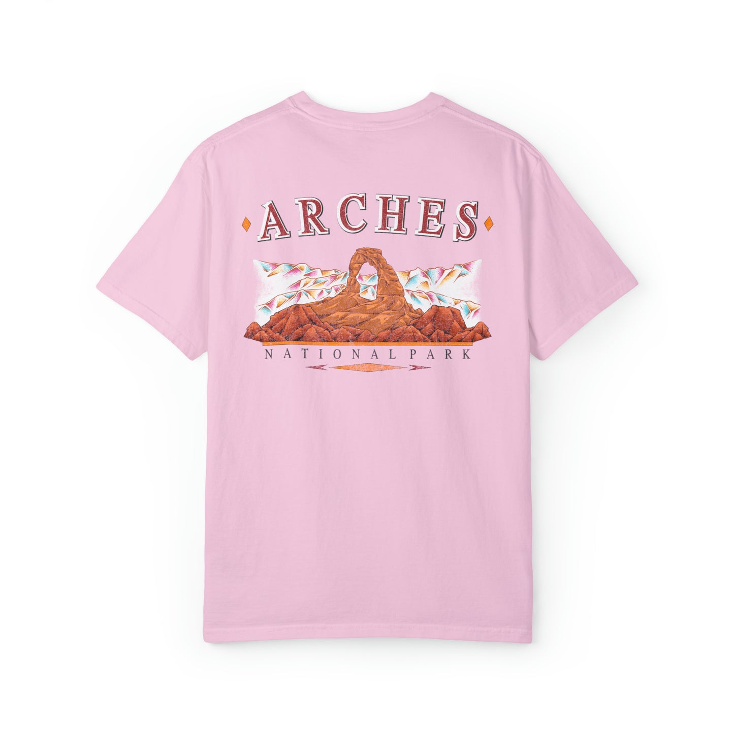 Vintage Arches National Park Back Graphic Tee Shirt