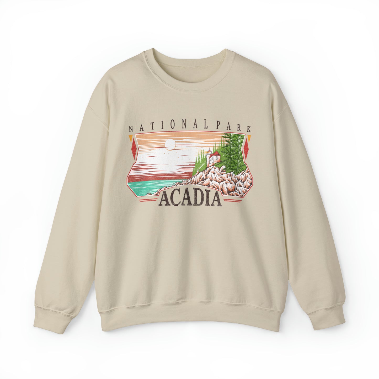 Vintage Acadia National Park Pullover Sweatshirt