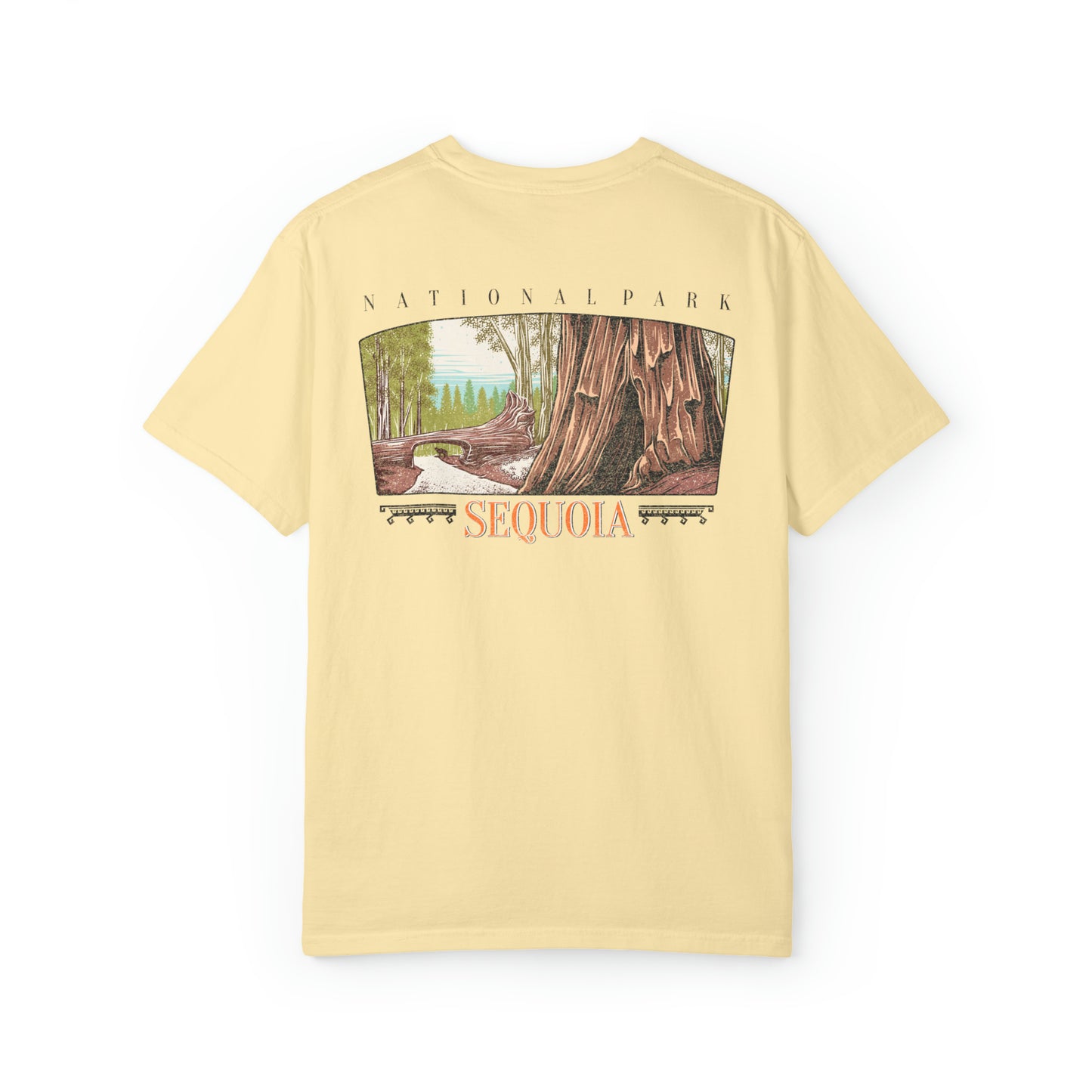 Vintage Sequoia National Park Back Graphic Tee Shirt