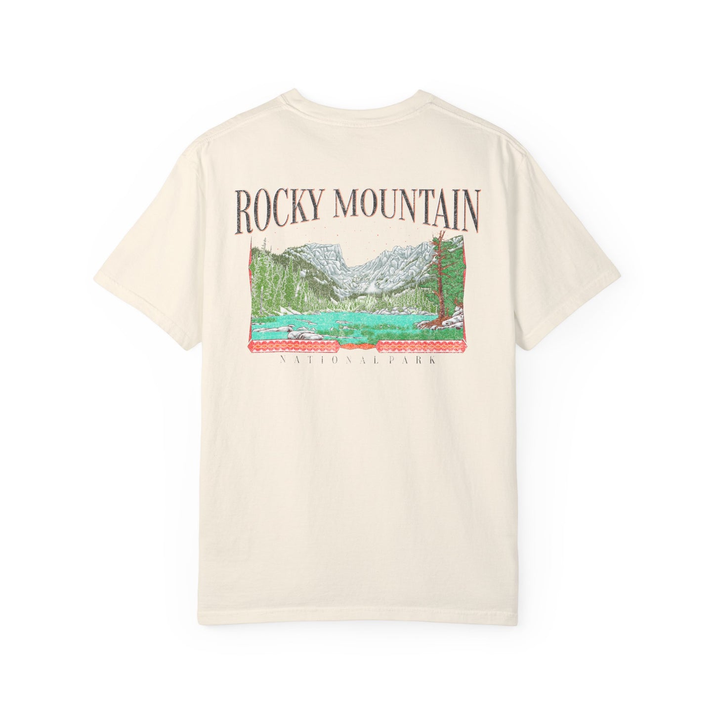 Vintage Rocky Mountain National Park Back Graphic Tee Shirt