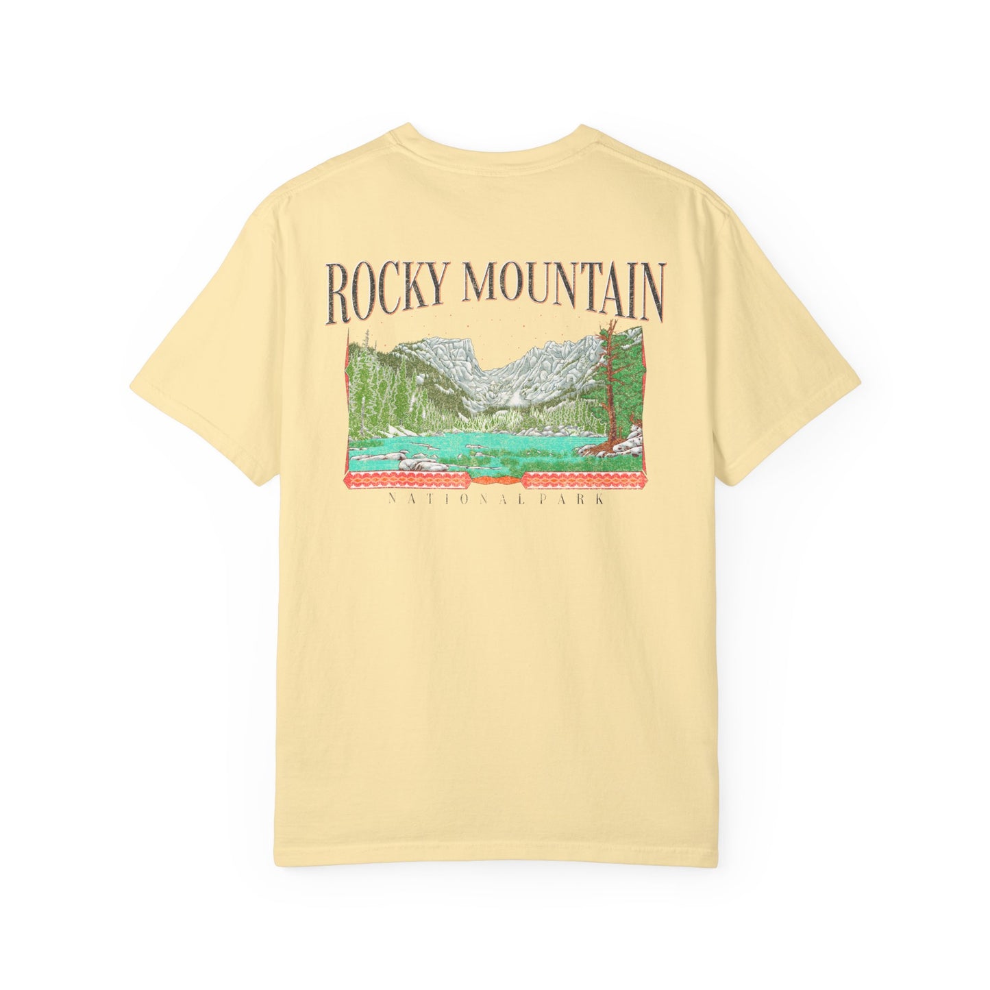 Vintage Rocky Mountain National Park Back Graphic Tee Shirt