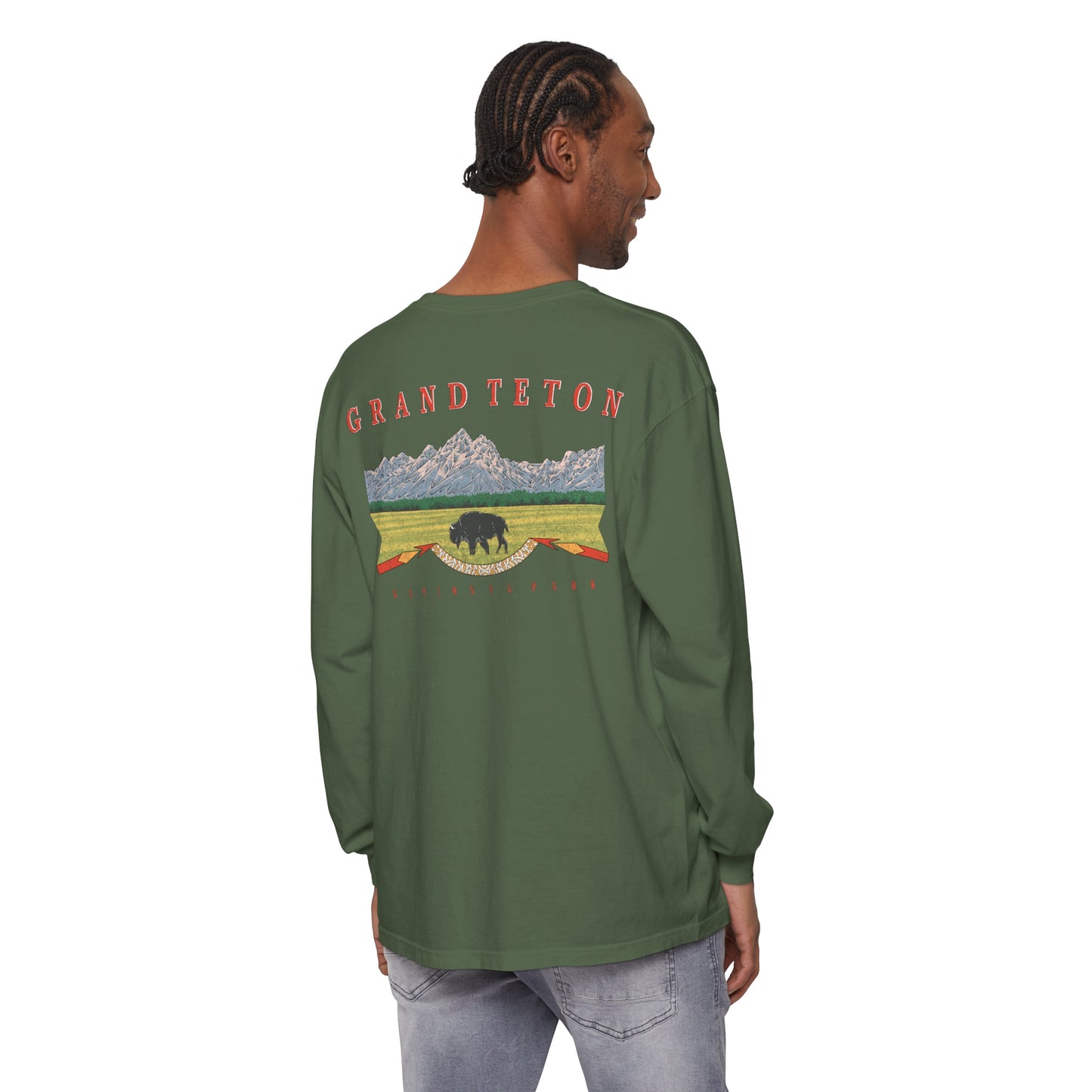 Vintage Grand Teton National Park Long Sleeve Shirt