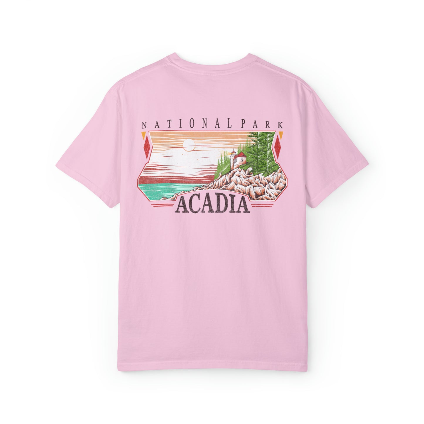 Vintage Acadia National Park Back Graphic Tee Shirt