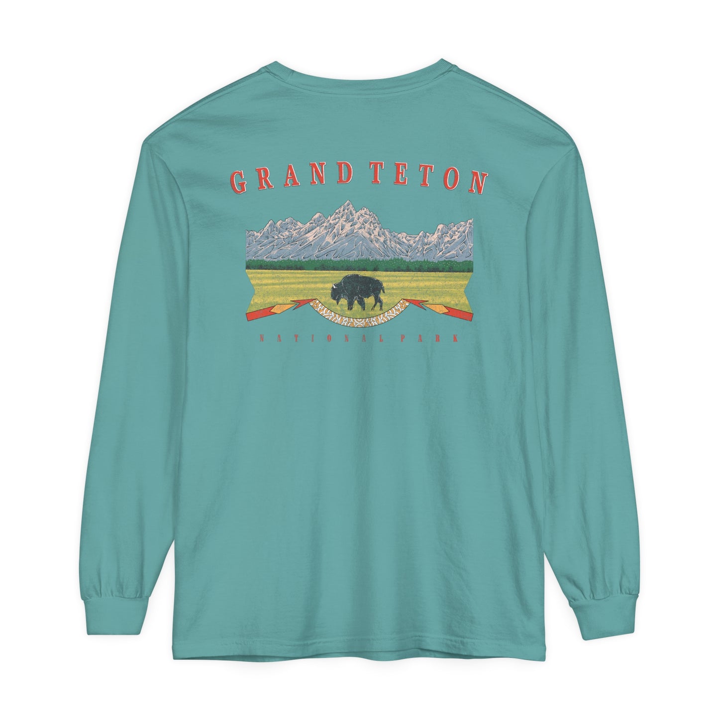 Vintage Grand Teton National Park Long Sleeve Shirt