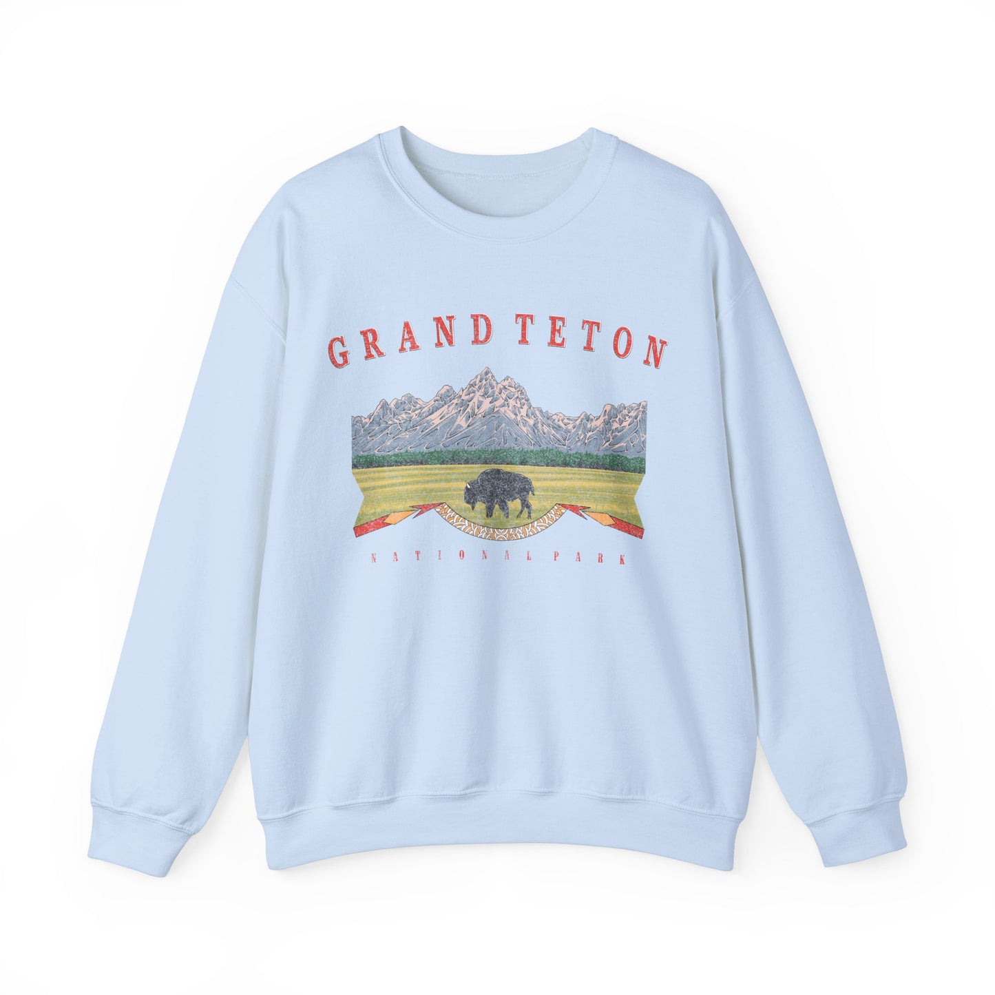 Vintage Grand Teton National Park Pullover Sweatshirt