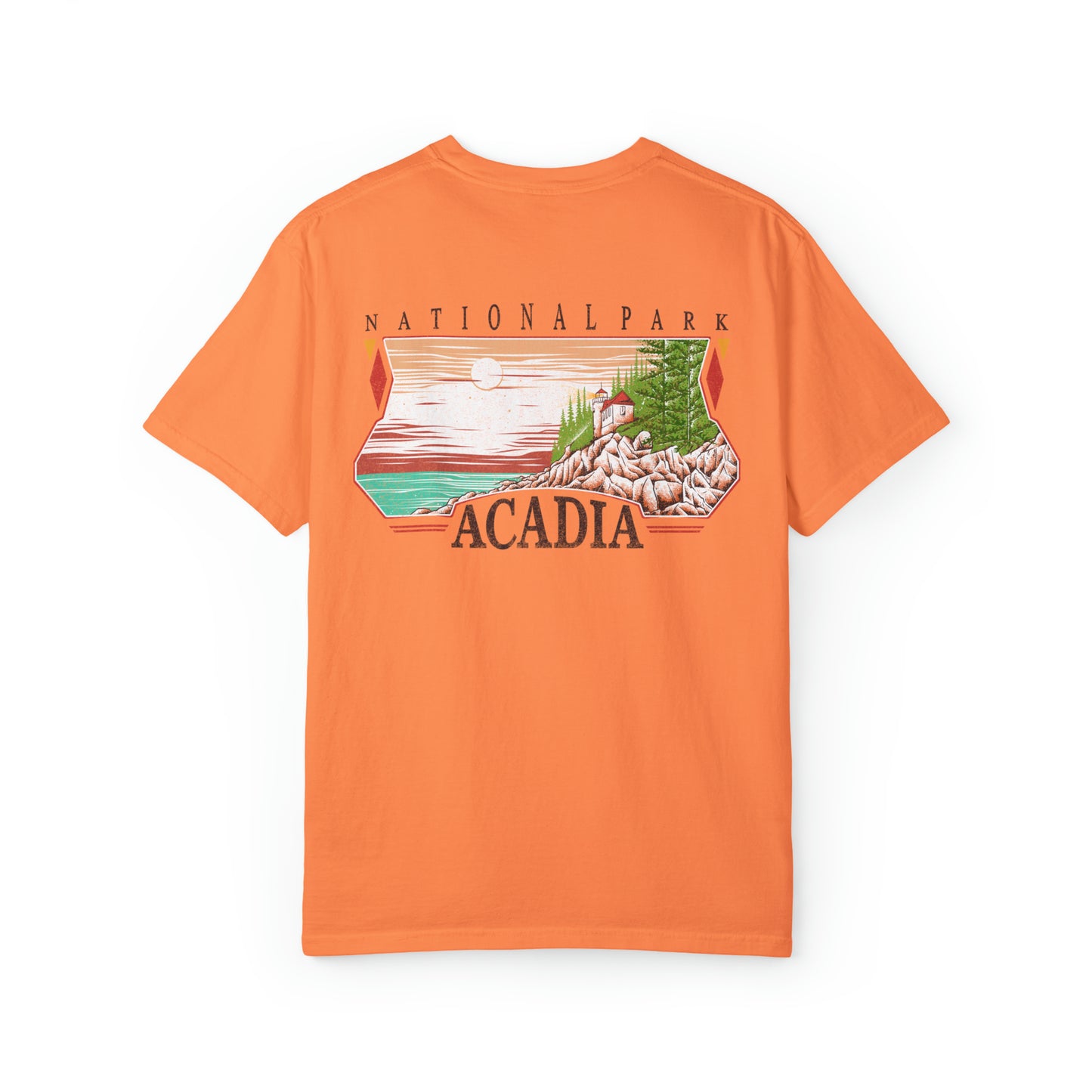 Vintage Acadia National Park Back Graphic Tee Shirt