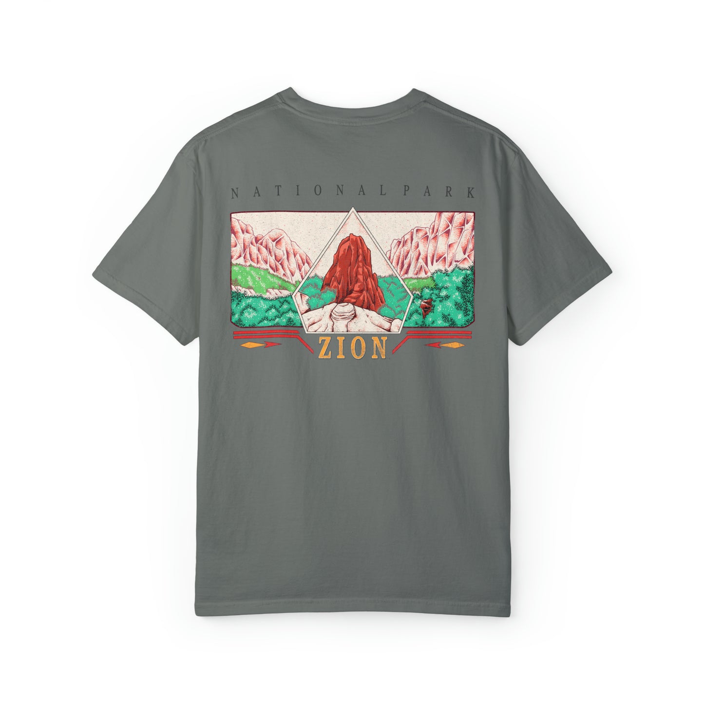 Vintage Zion National Park Back Graphic Tee Shirt