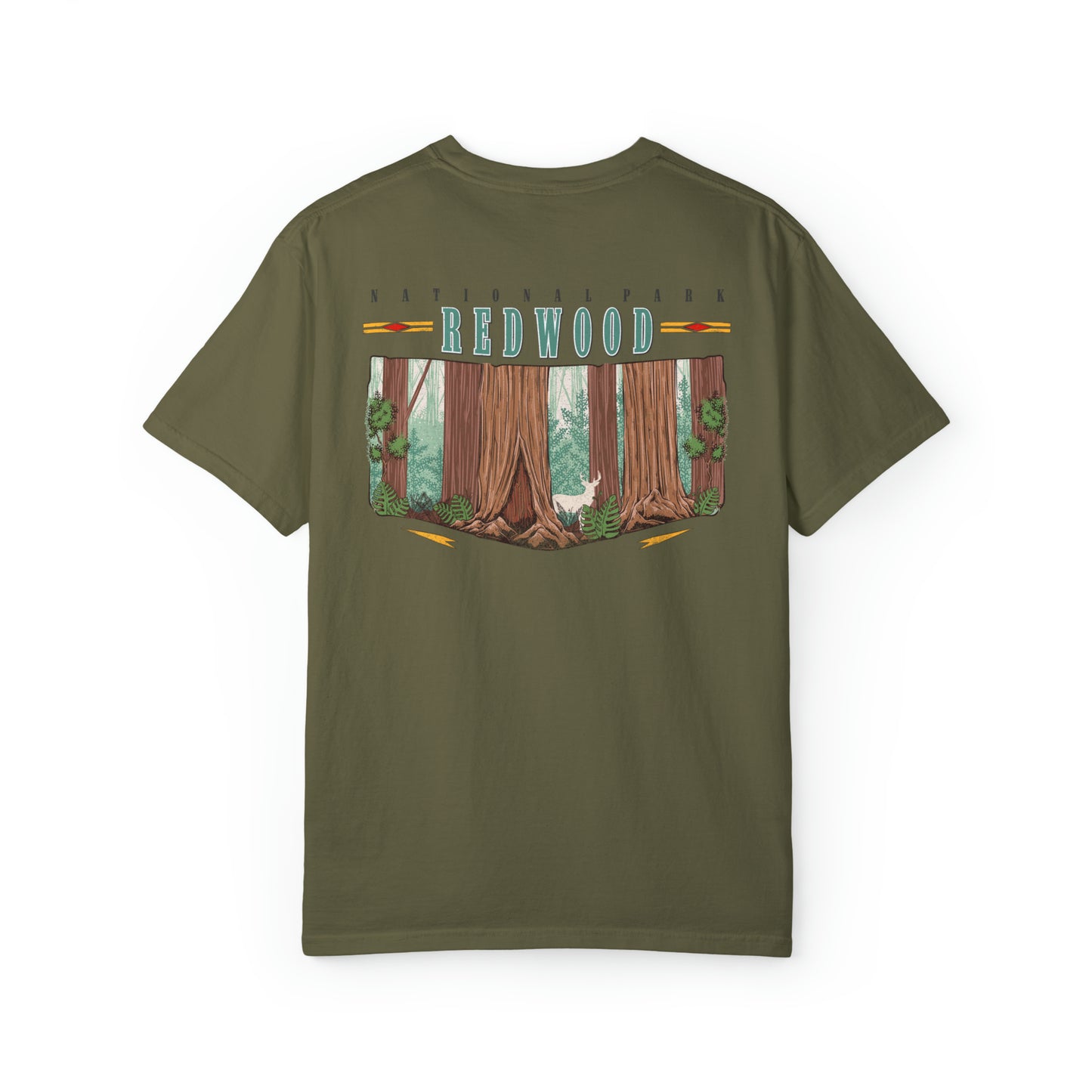 Vintage Redwood National Park Back Graphic Tee Shirt