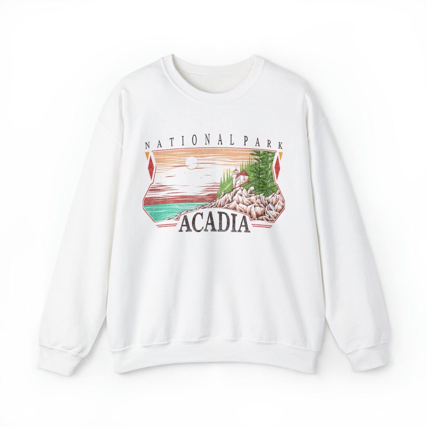 Vintage Acadia National Park Pullover Sweatshirt