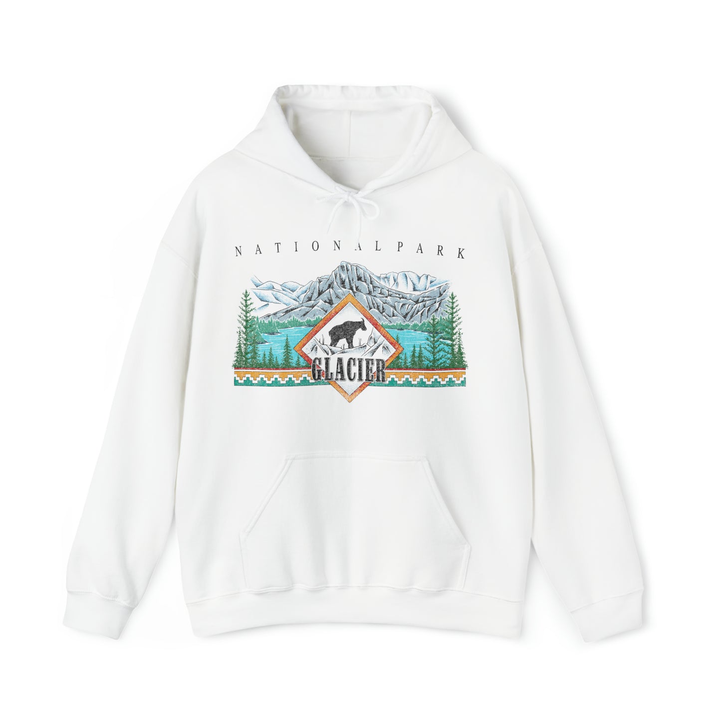 Vintage Glacier National Park Hoodie