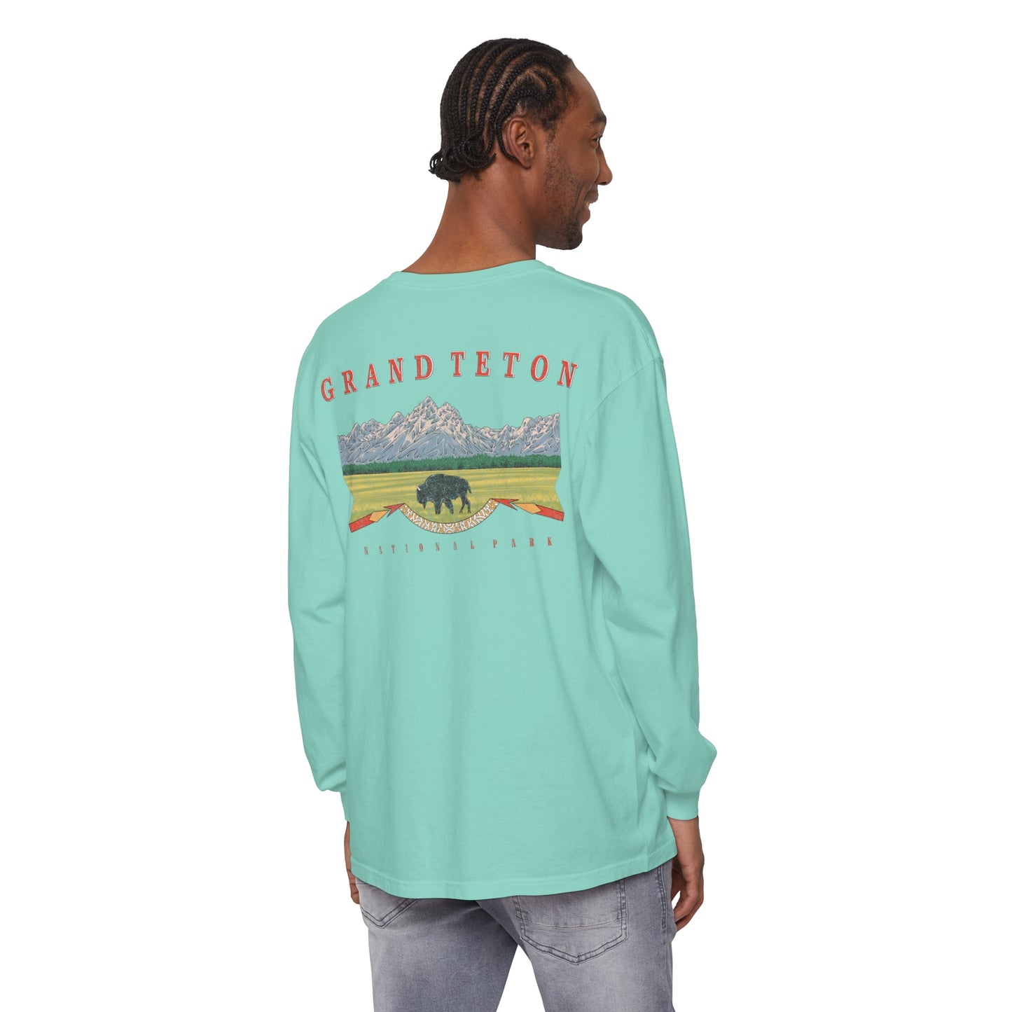 Vintage Grand Teton National Park Long Sleeve Shirt