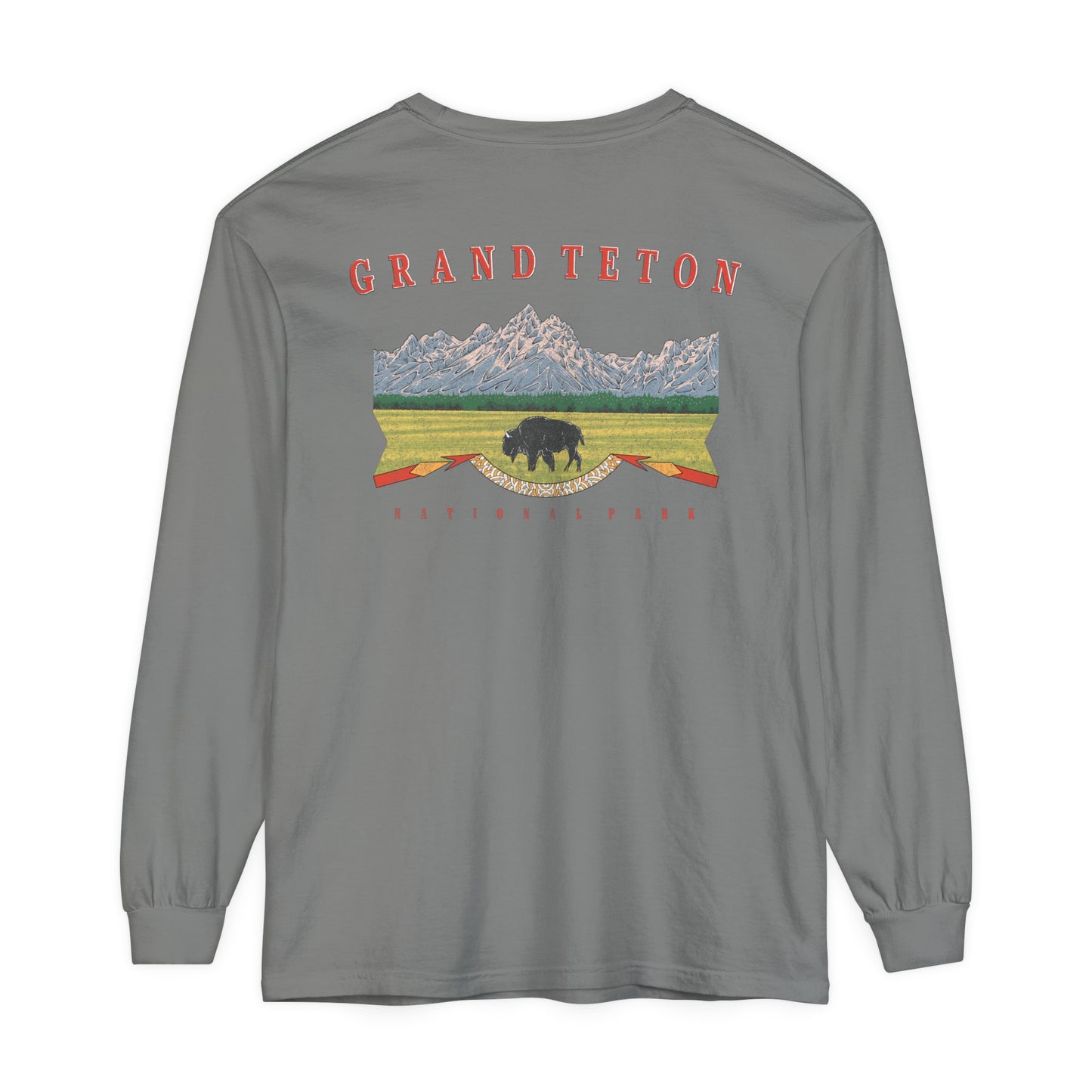 Vintage Grand Teton National Park Long Sleeve Shirt