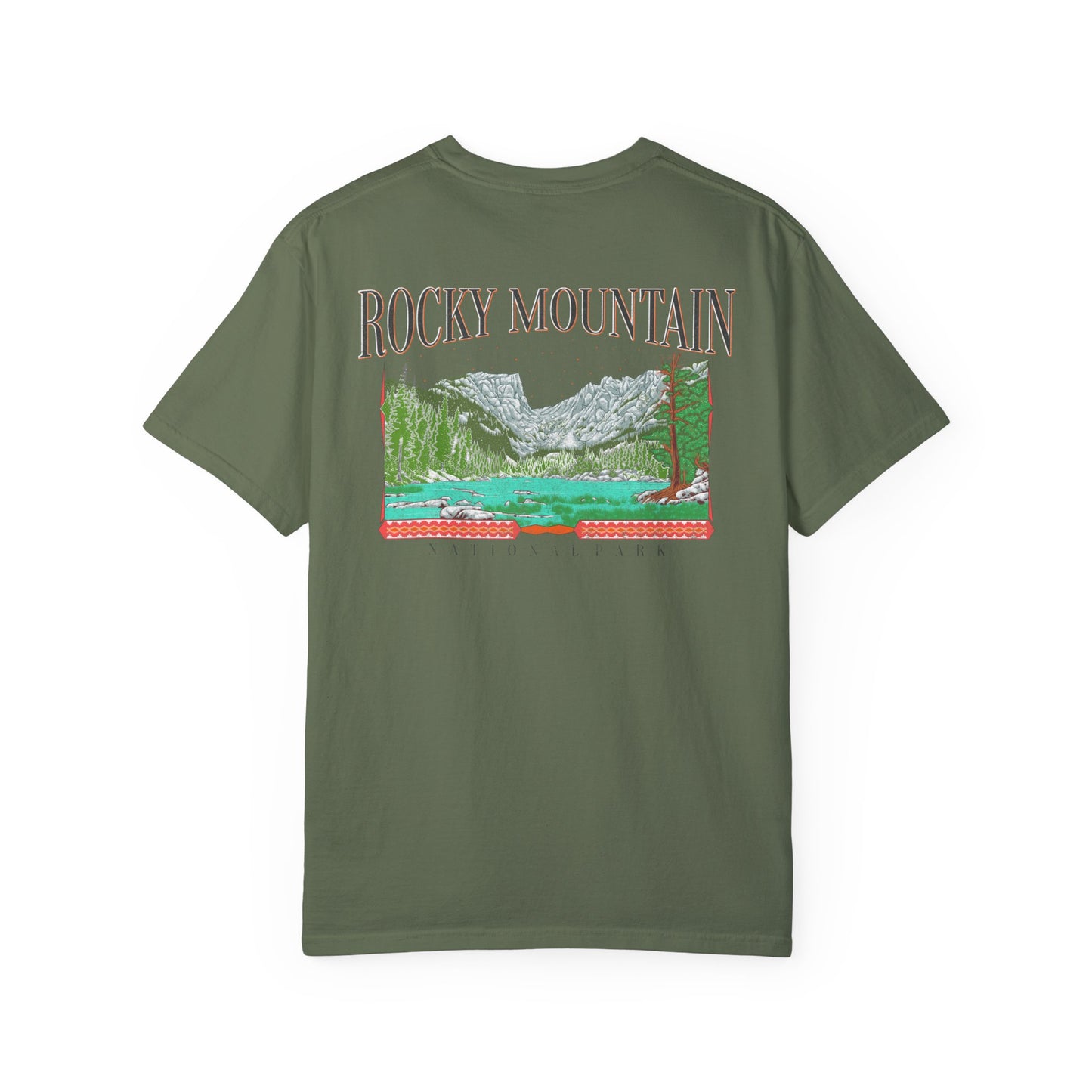 Vintage Rocky Mountain National Park Back Graphic Tee Shirt