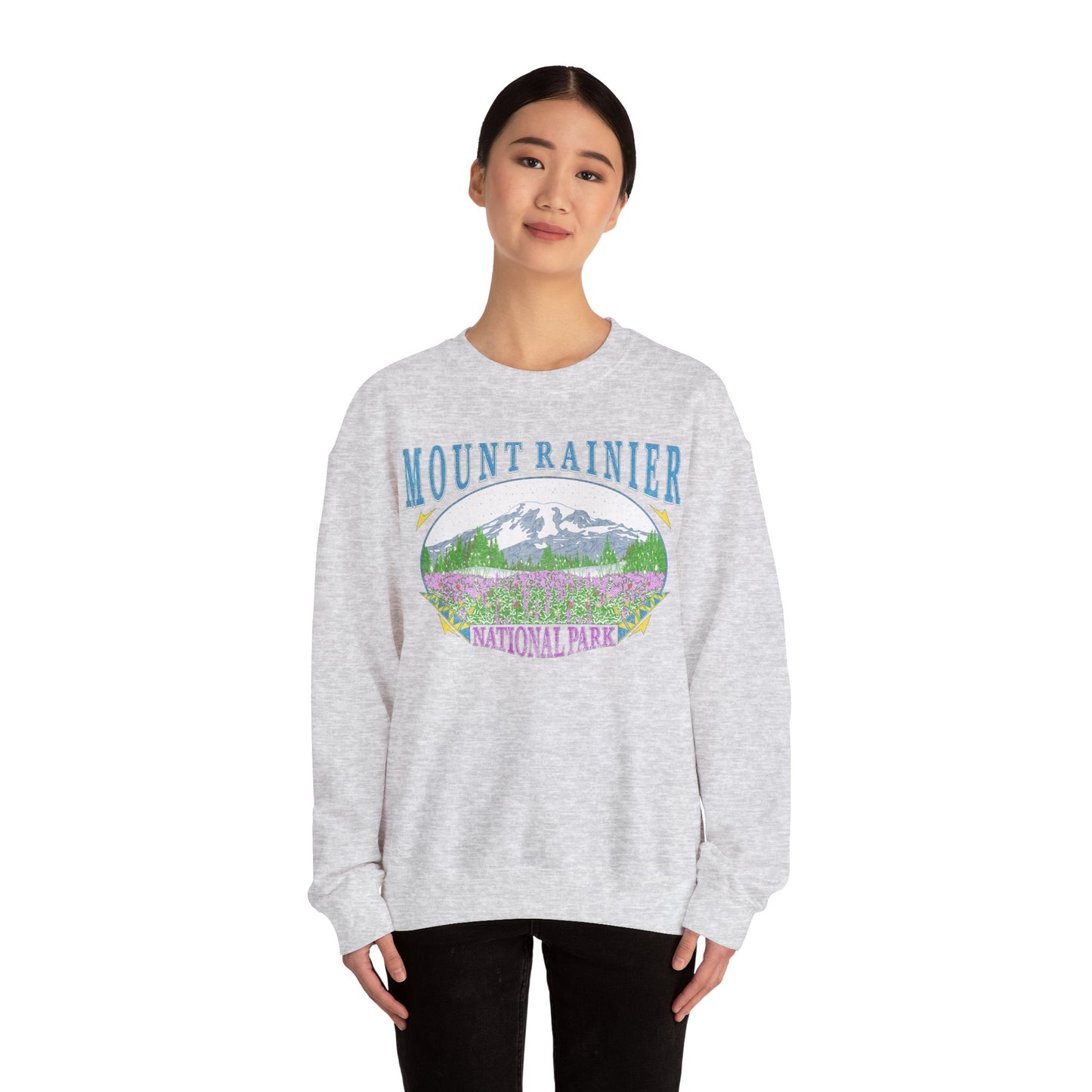 Vintage Rainier National Park Pullover Sweatshirt