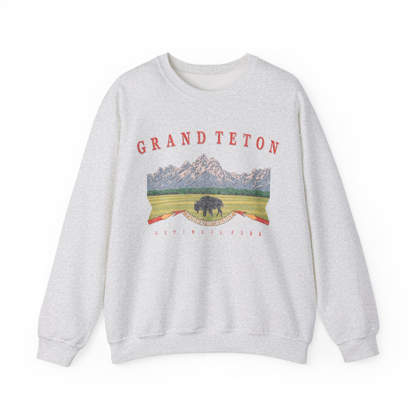 Vintage Grand Teton National Park Pullover Sweatshirt