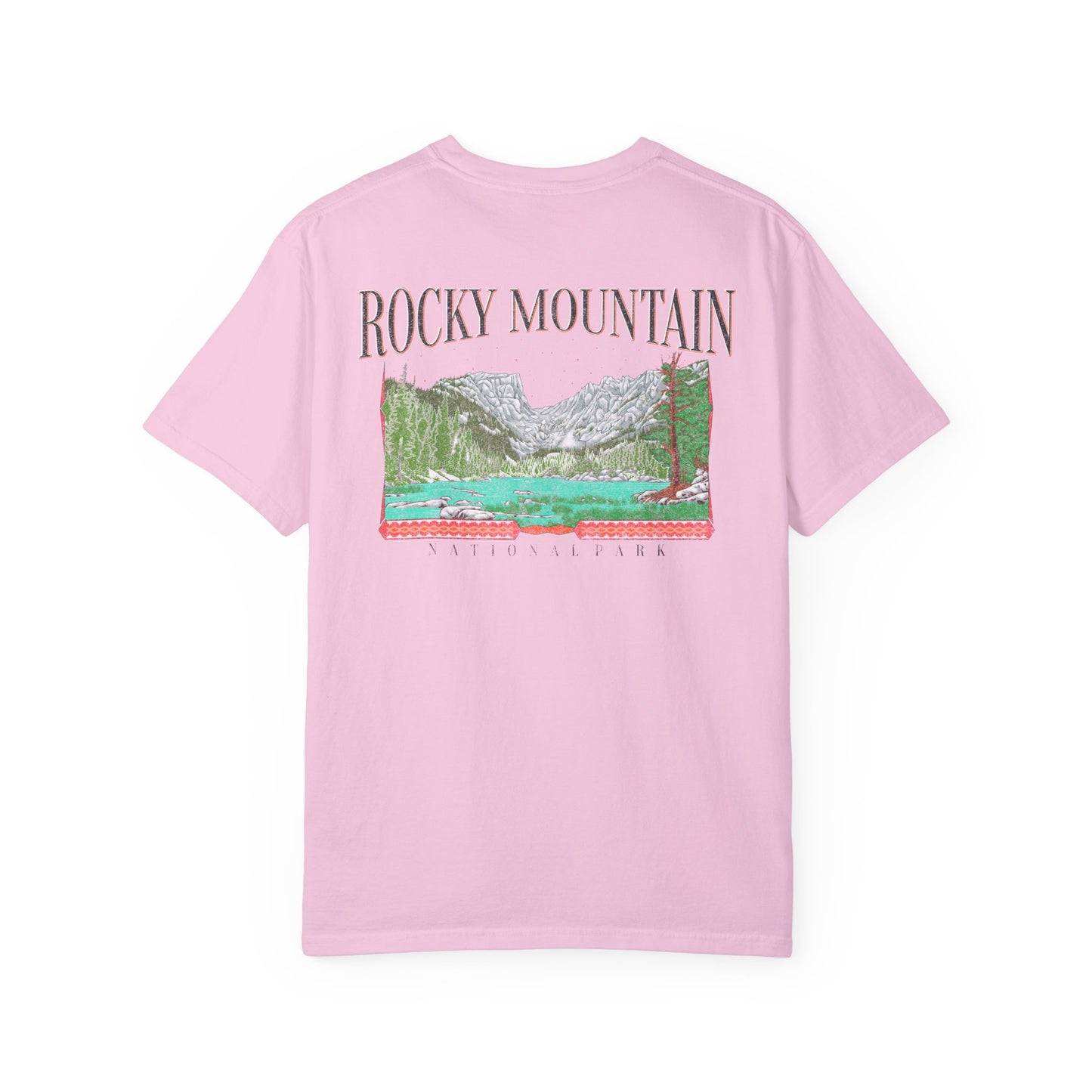 Vintage Rocky Mountain National Park Back Graphic Tee Shirt