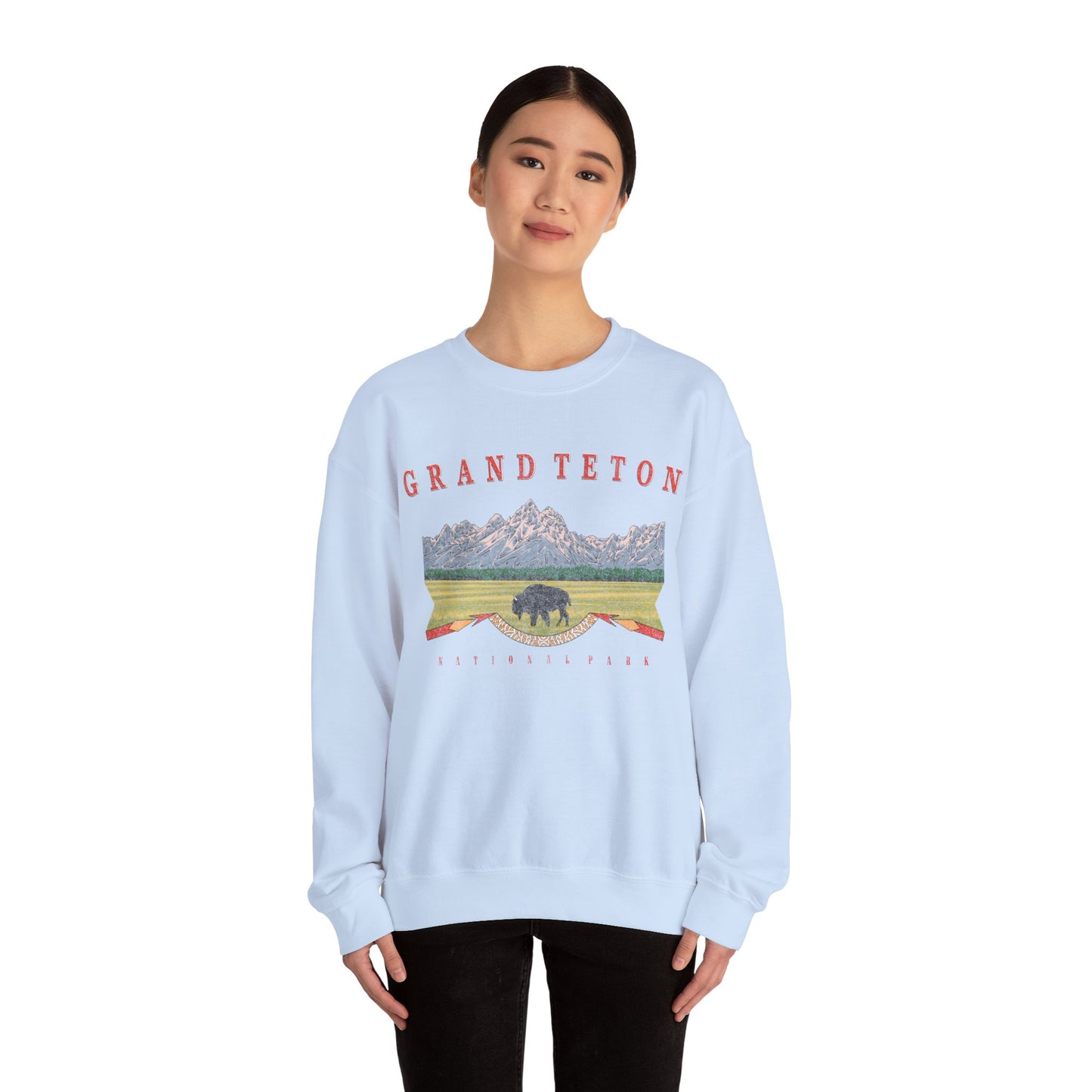 Vintage Grand Teton National Park Pullover Sweatshirt