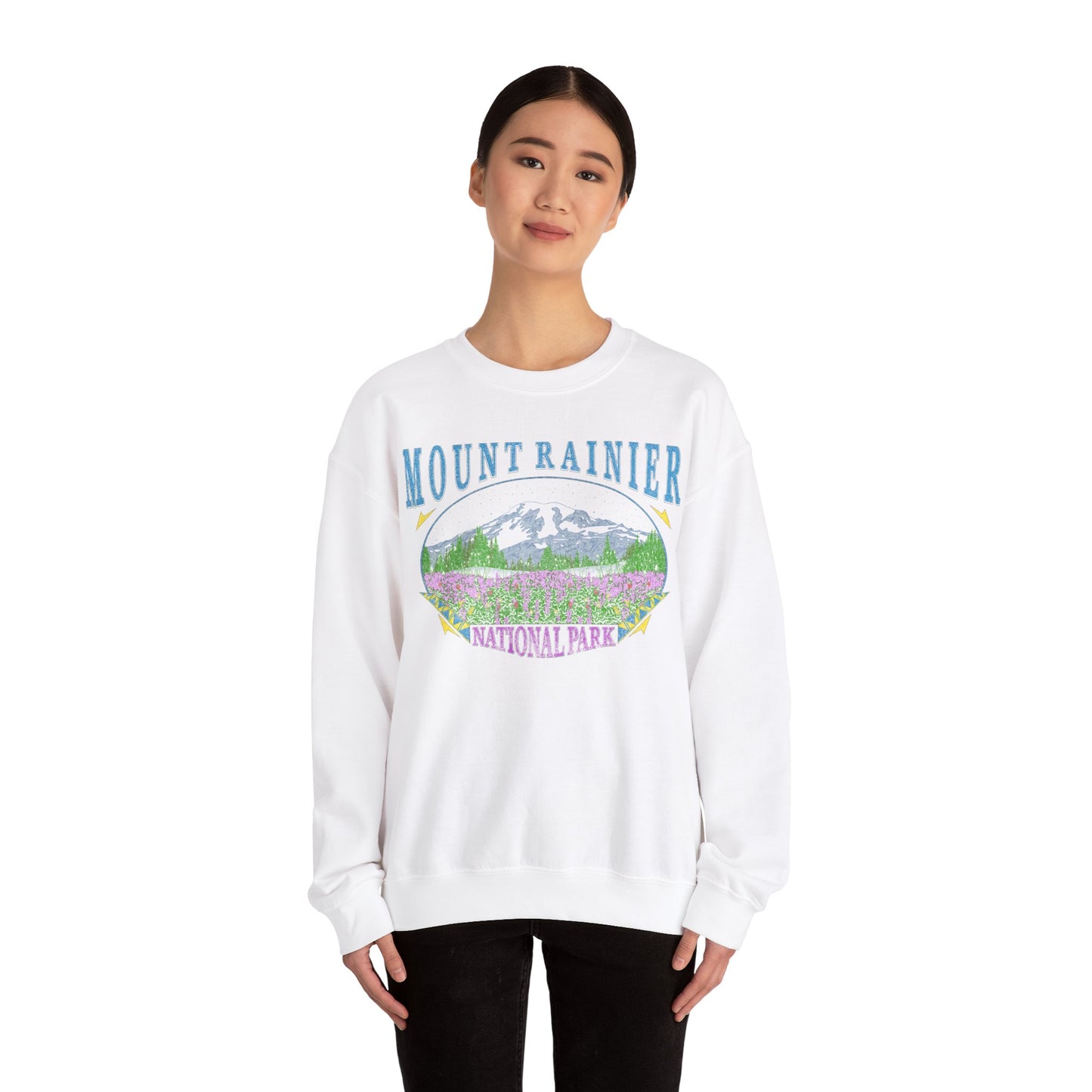 Vintage Rainier National Park Pullover Sweatshirt