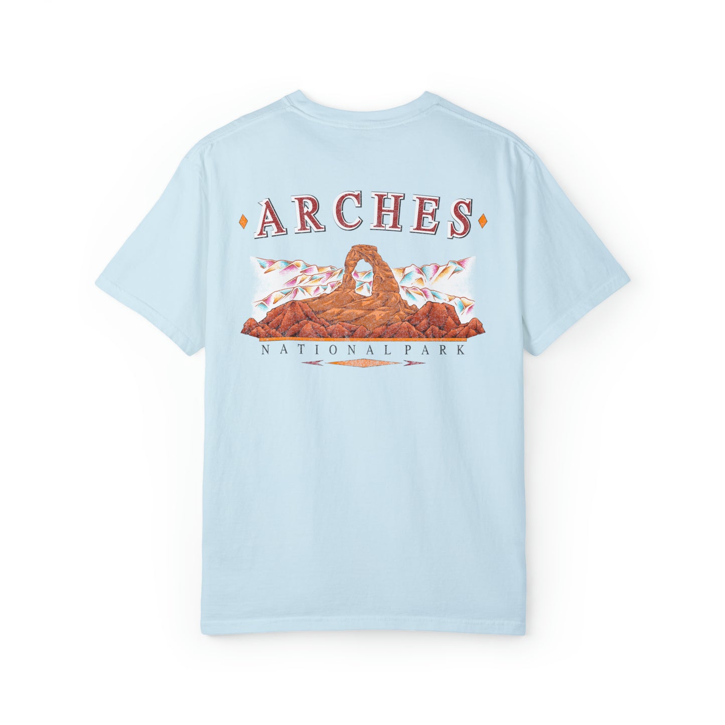 Vintage Arches National Park Back Graphic Tee Shirt