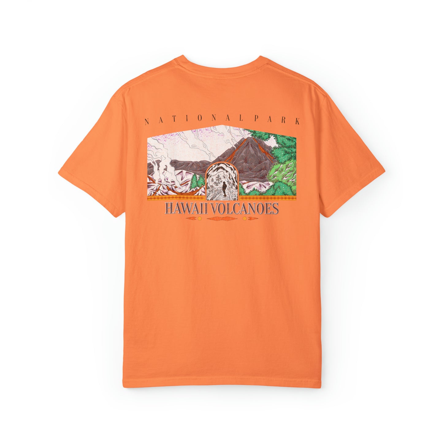 Vintage Hawaii Volcanoes National Park Back Graphic Tee Shirt