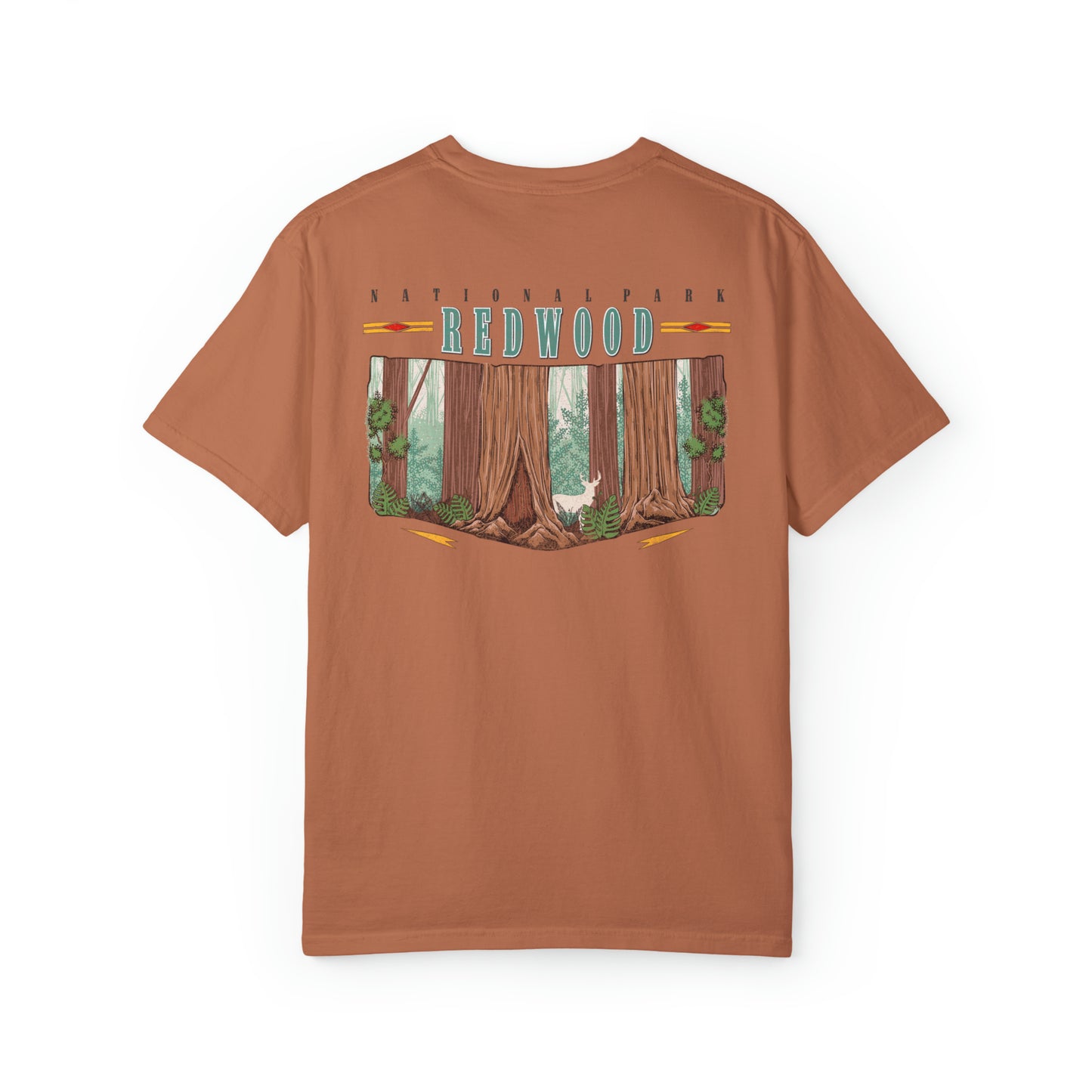 Vintage Redwood National Park Back Graphic Tee Shirt