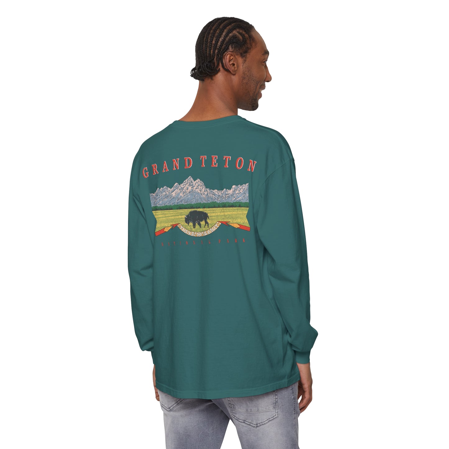 Vintage Grand Teton National Park Long Sleeve Shirt