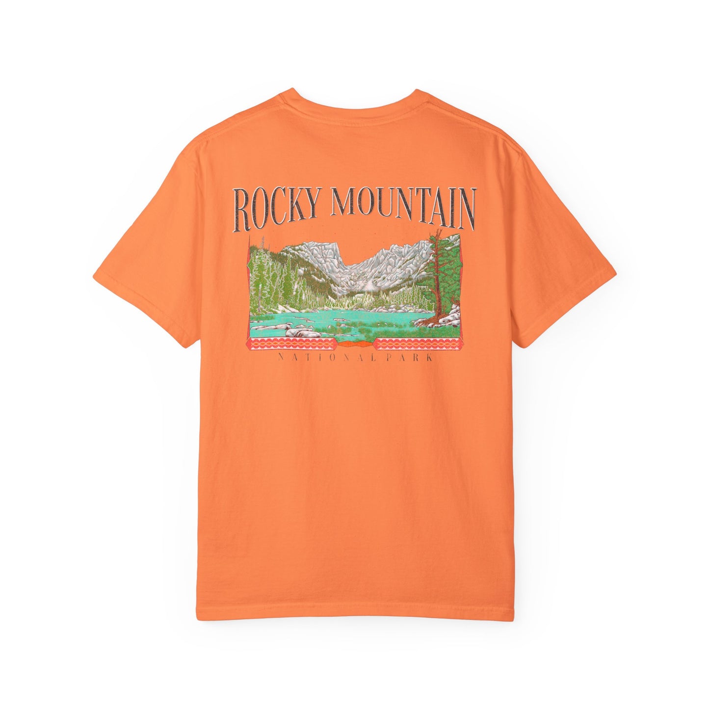 Vintage Rocky Mountain National Park Back Graphic Tee Shirt