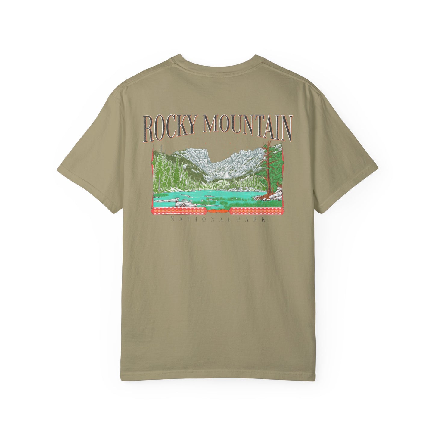 Vintage Rocky Mountain National Park Back Graphic Tee Shirt