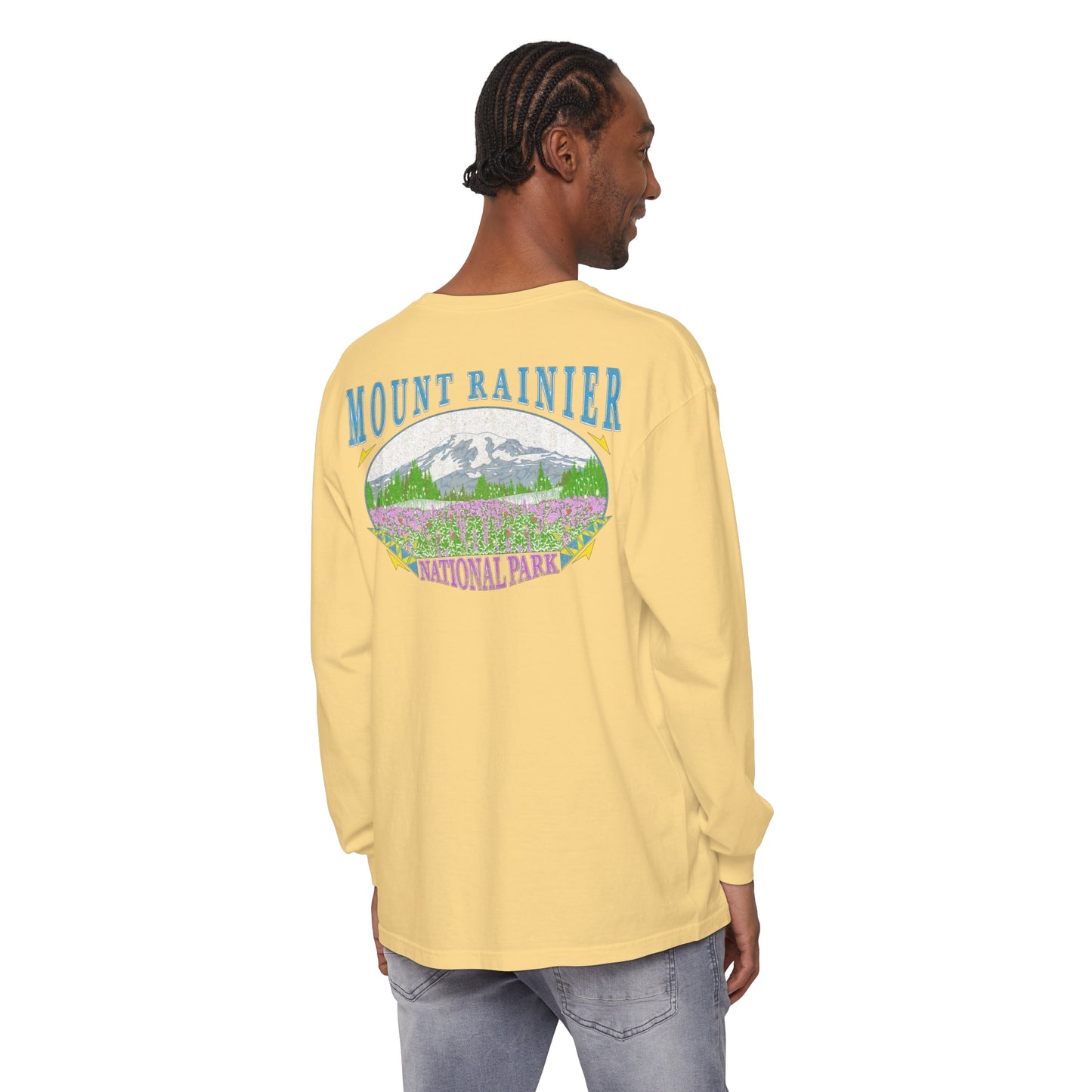 Vintage Rainier National Park Long Sleeve Shirt