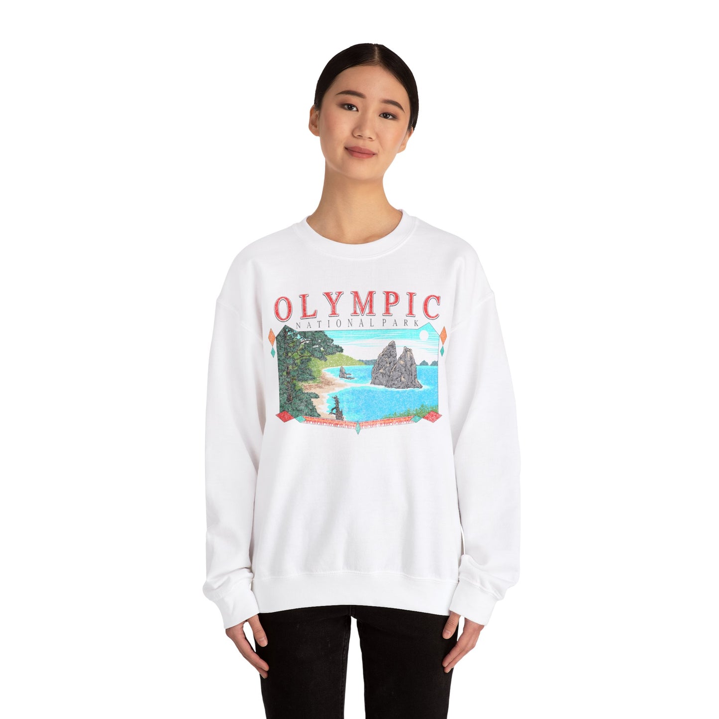 Vintage Olympic National Park Pullover Sweatshirt