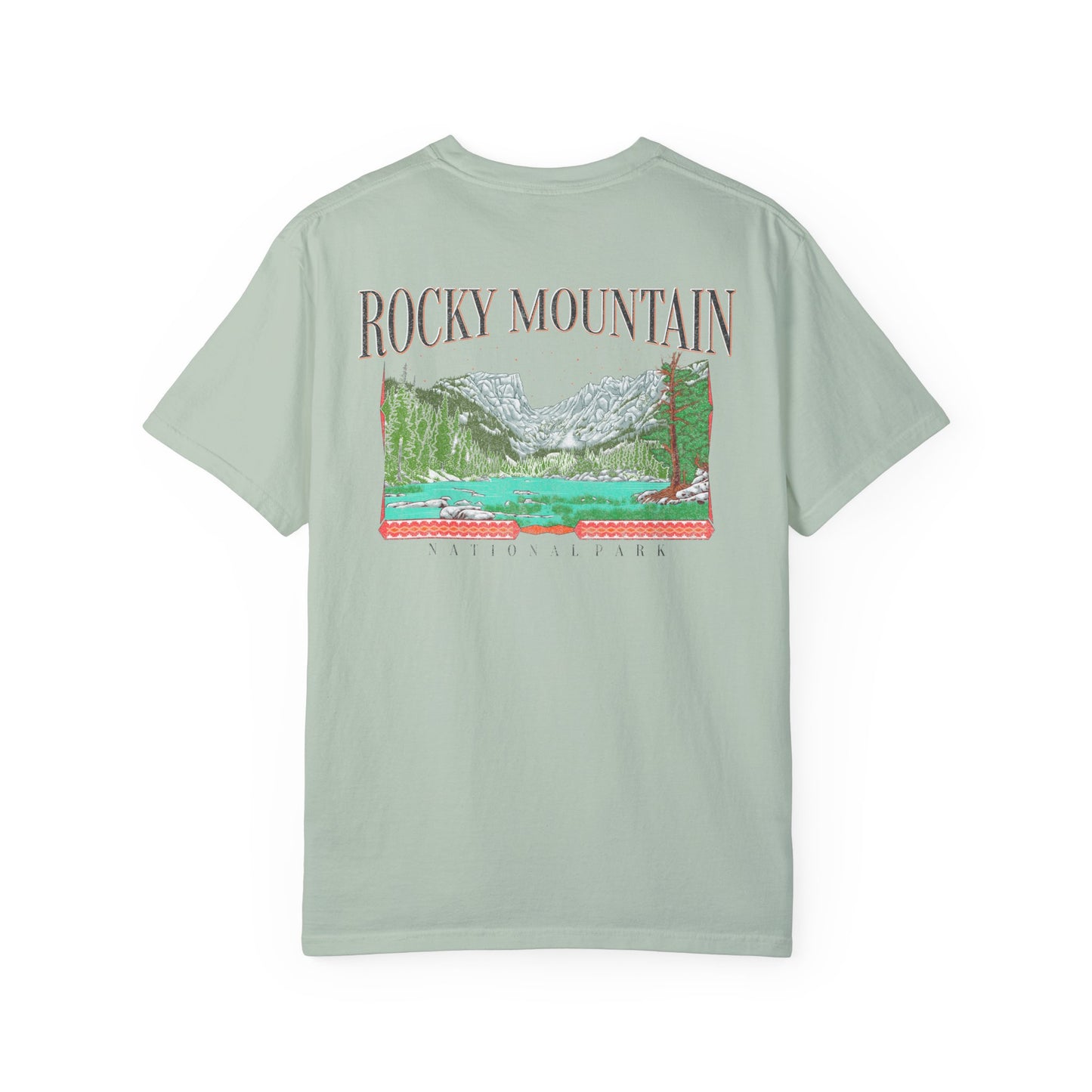 Vintage Rocky Mountain National Park Back Graphic Tee Shirt