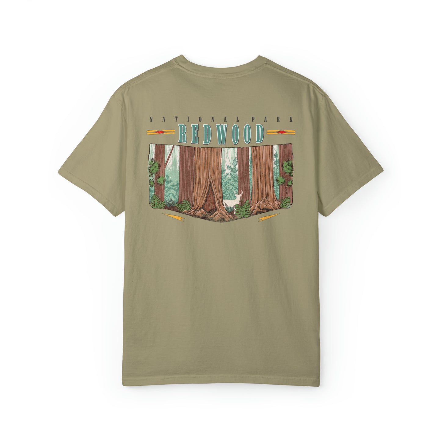 Vintage Redwood National Park Back Graphic Tee Shirt