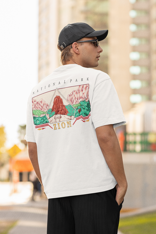 Vintage Zion National Park Back Graphic Tee Shirt