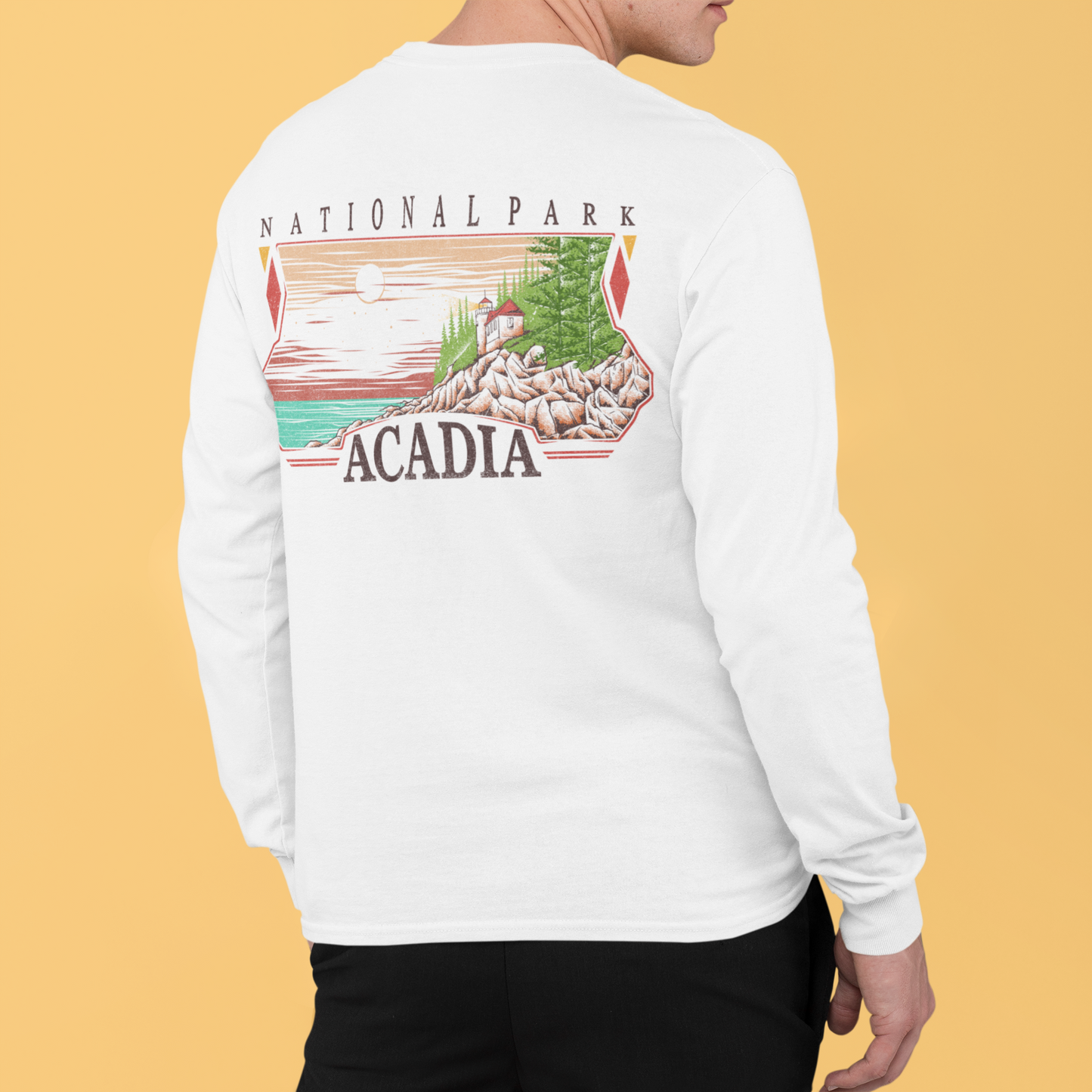 Vintage Acadia National Park Long Sleeve Shirt