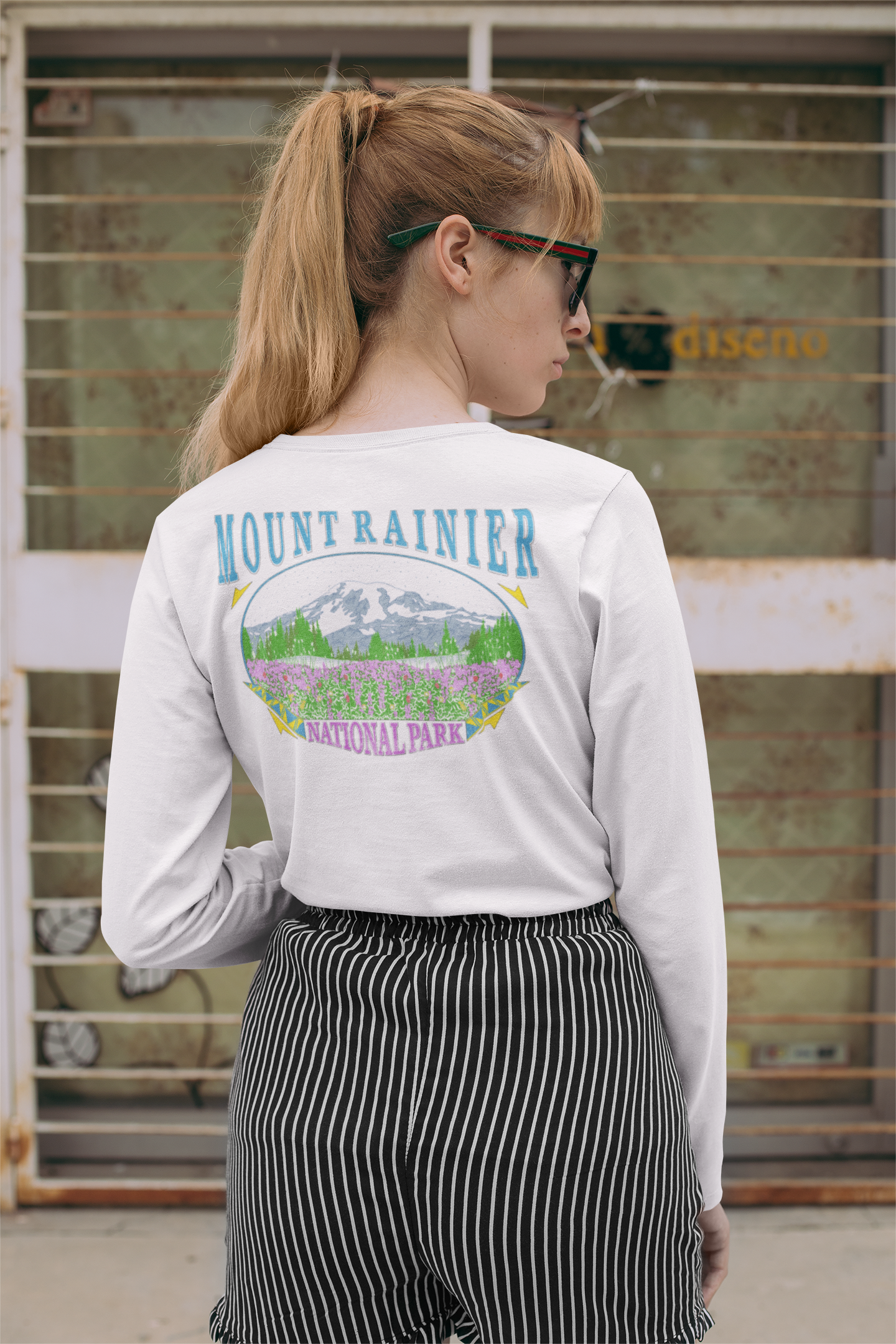 Vintage Rainier National Park Long Sleeve Shirt