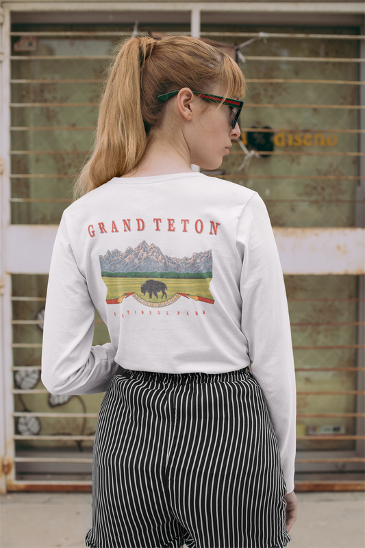 Vintage Grand Teton National Park Long Sleeve Shirt