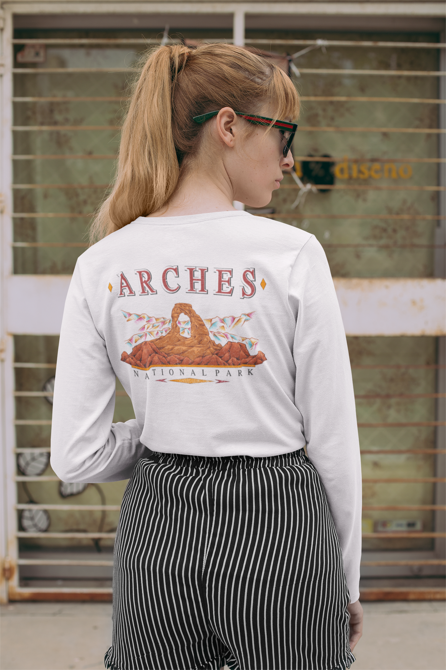 Vintage Arches National Park Long Sleeve Shirt