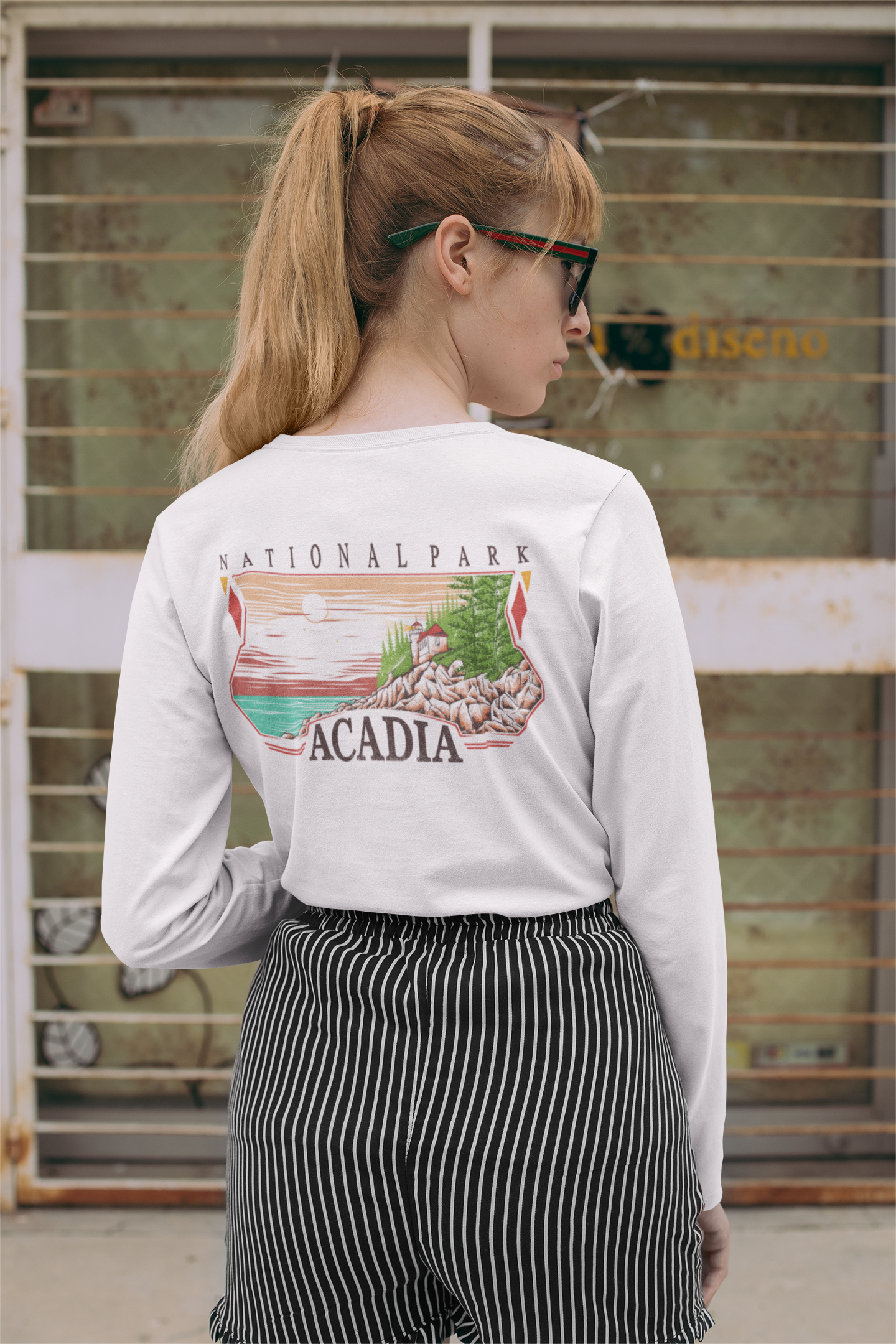 Vintage Acadia National Park Long Sleeve Shirt