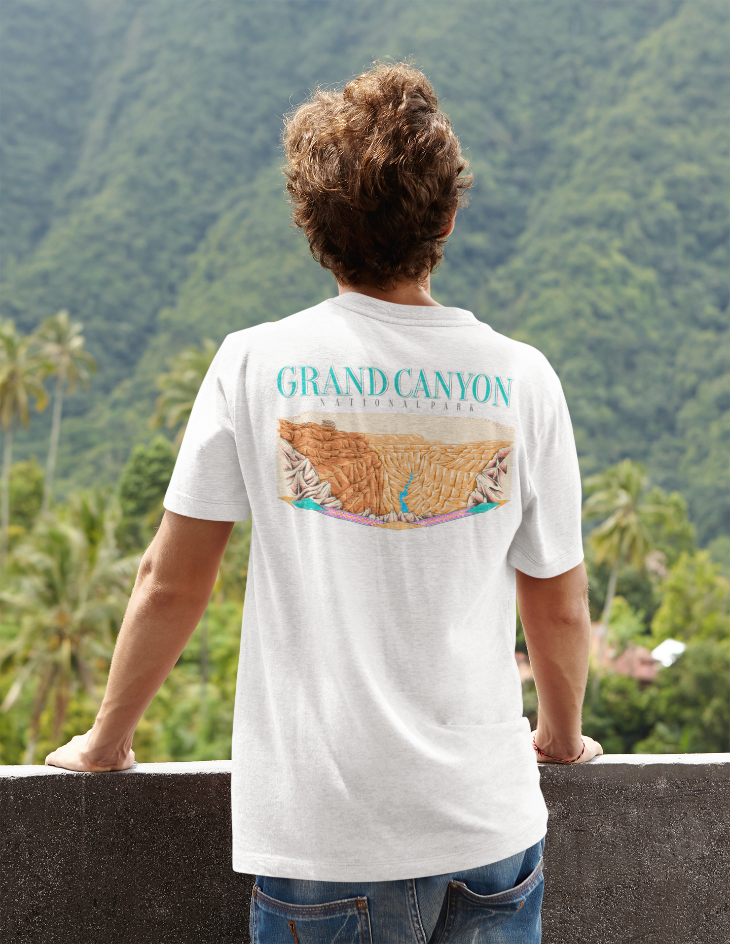 Vintage Grand Canyon National Park Back Graphic Tee Shirt